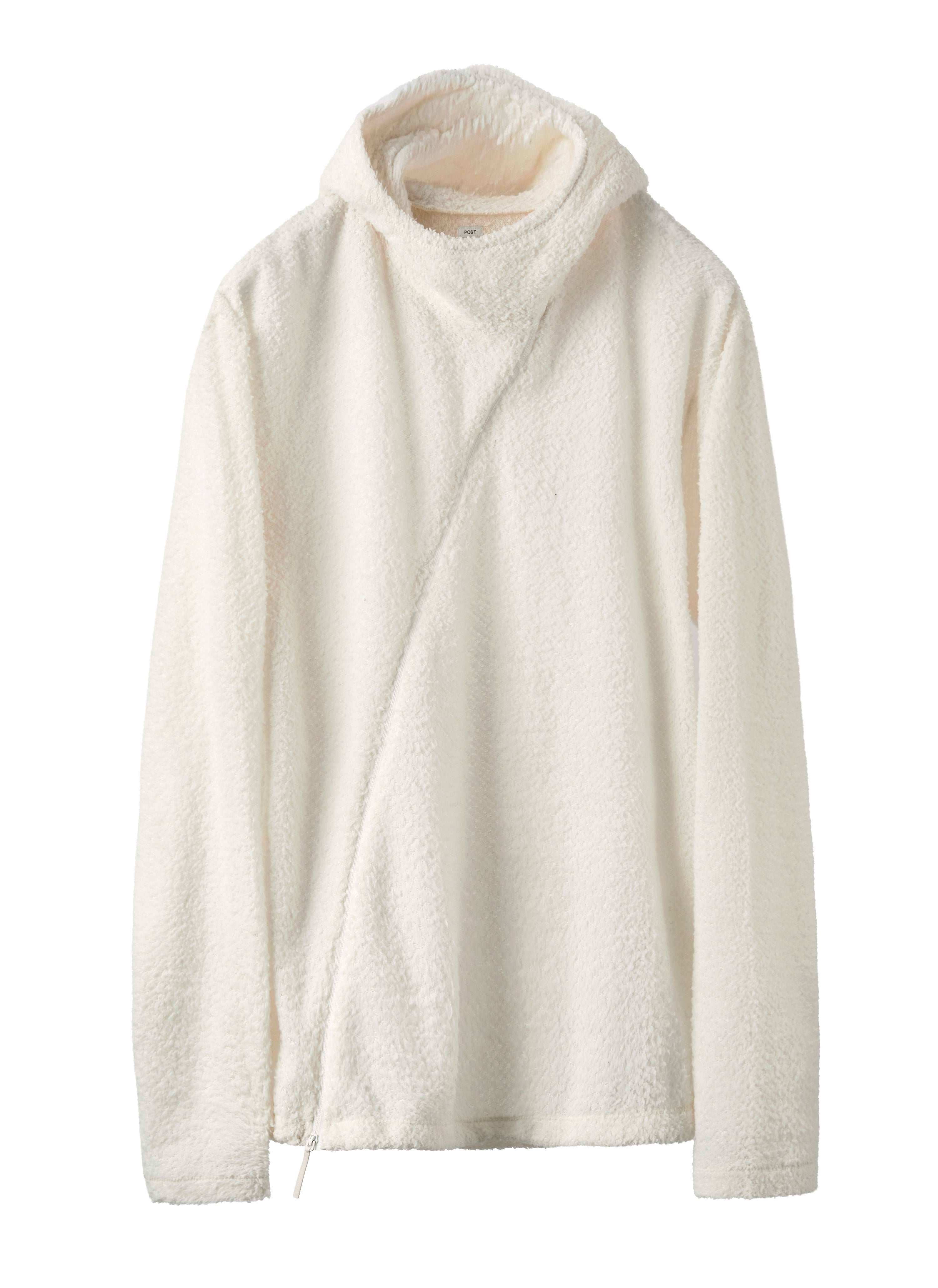 Post Archive Faction - Curved Fleece Hoodie (Ivory) product image 1 | TRAB K-Fashion Australia