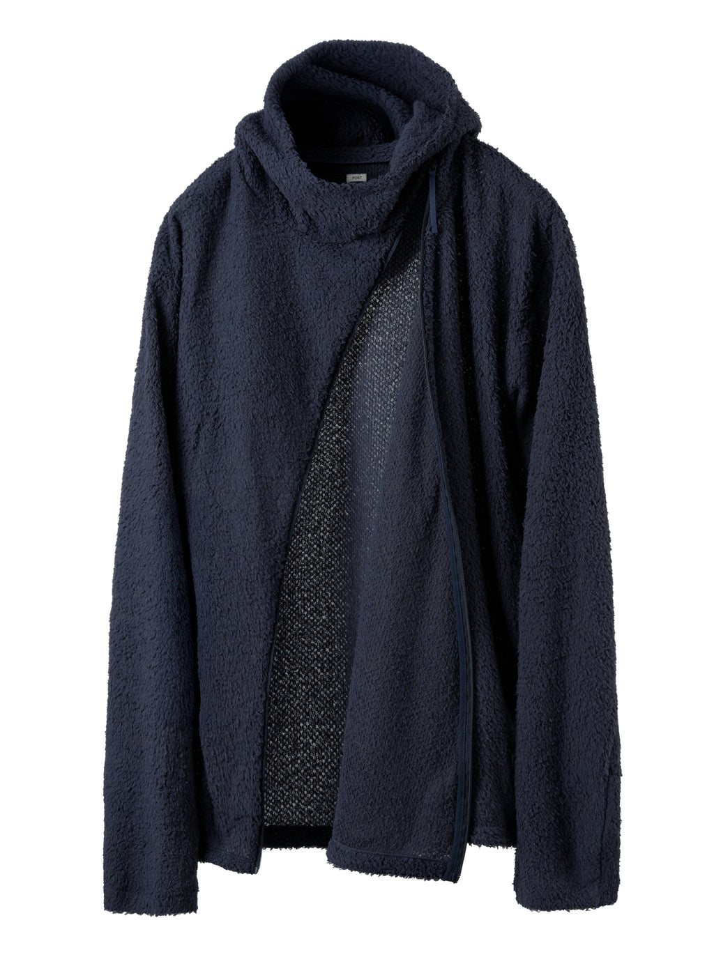Post Archive Faction - Curved Fleece Hoodie (Navy) product image 1 | TRAB K-Fashion Australia