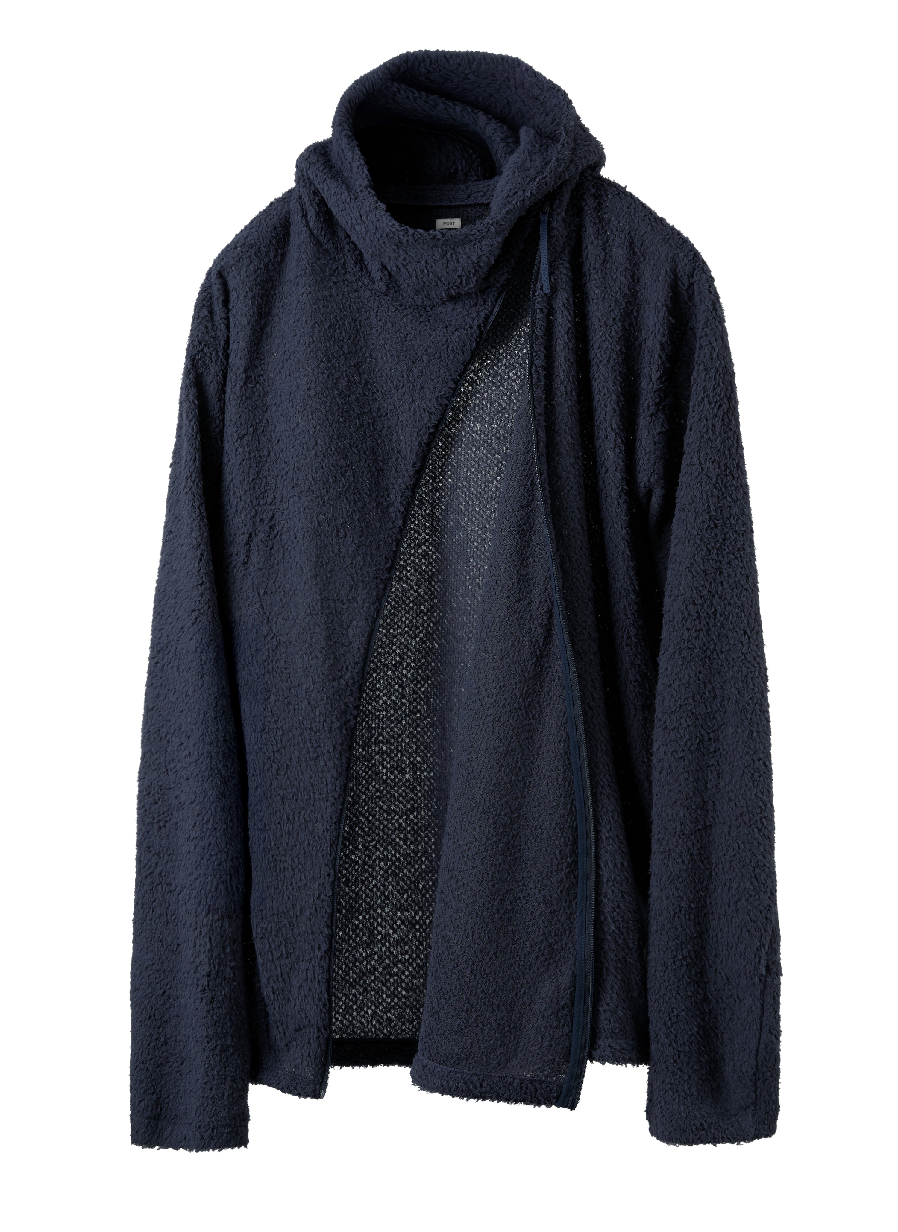 Post Archive Faction - Curved Fleece Hoodie (Navy) product image 1 | TRAB K-Fashion Australia