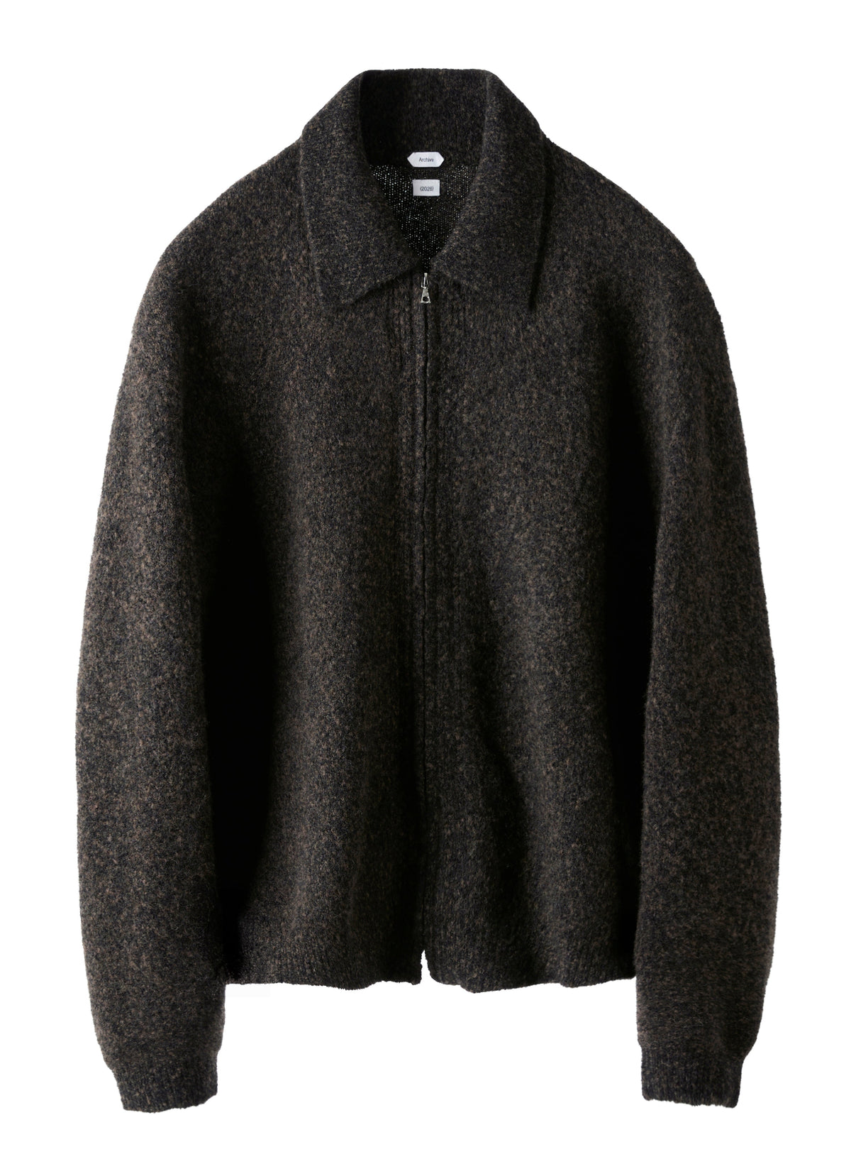Post Archive Faction - Knit Zip Shirt (Archive) (Brown) product image 2 | TRAB K-Fashion Australia