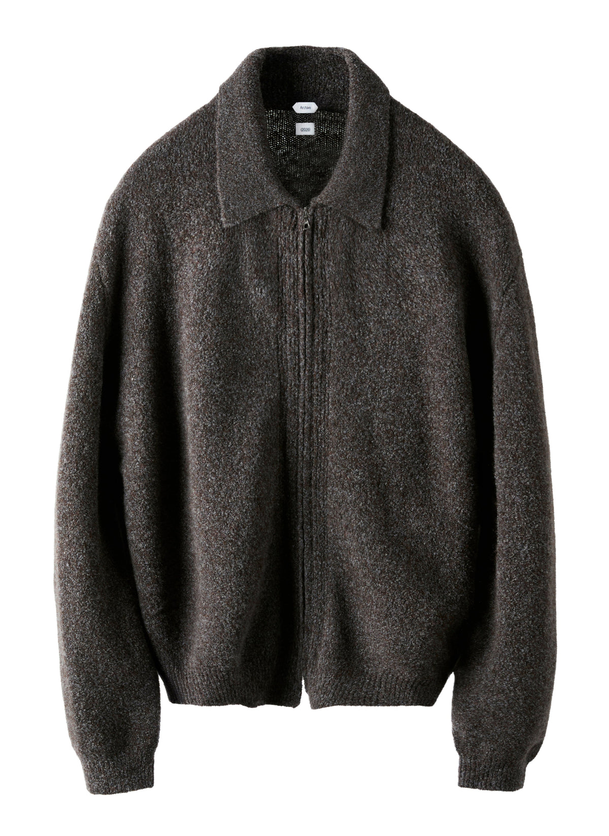 Post Archive Faction - Knit Zip Shirt (Archive) (Taupe) product image 2 | TRAB K-Fashion Australia