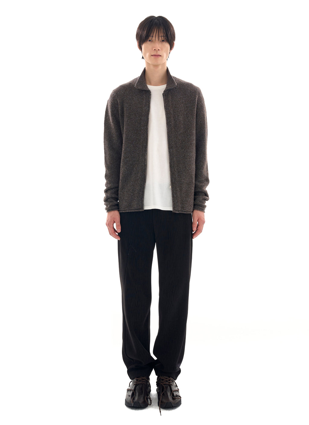 Post Archive Faction - Knit Zip Shirt (Archive) (Taupe) product image 8 | TRAB K-Fashion Australia