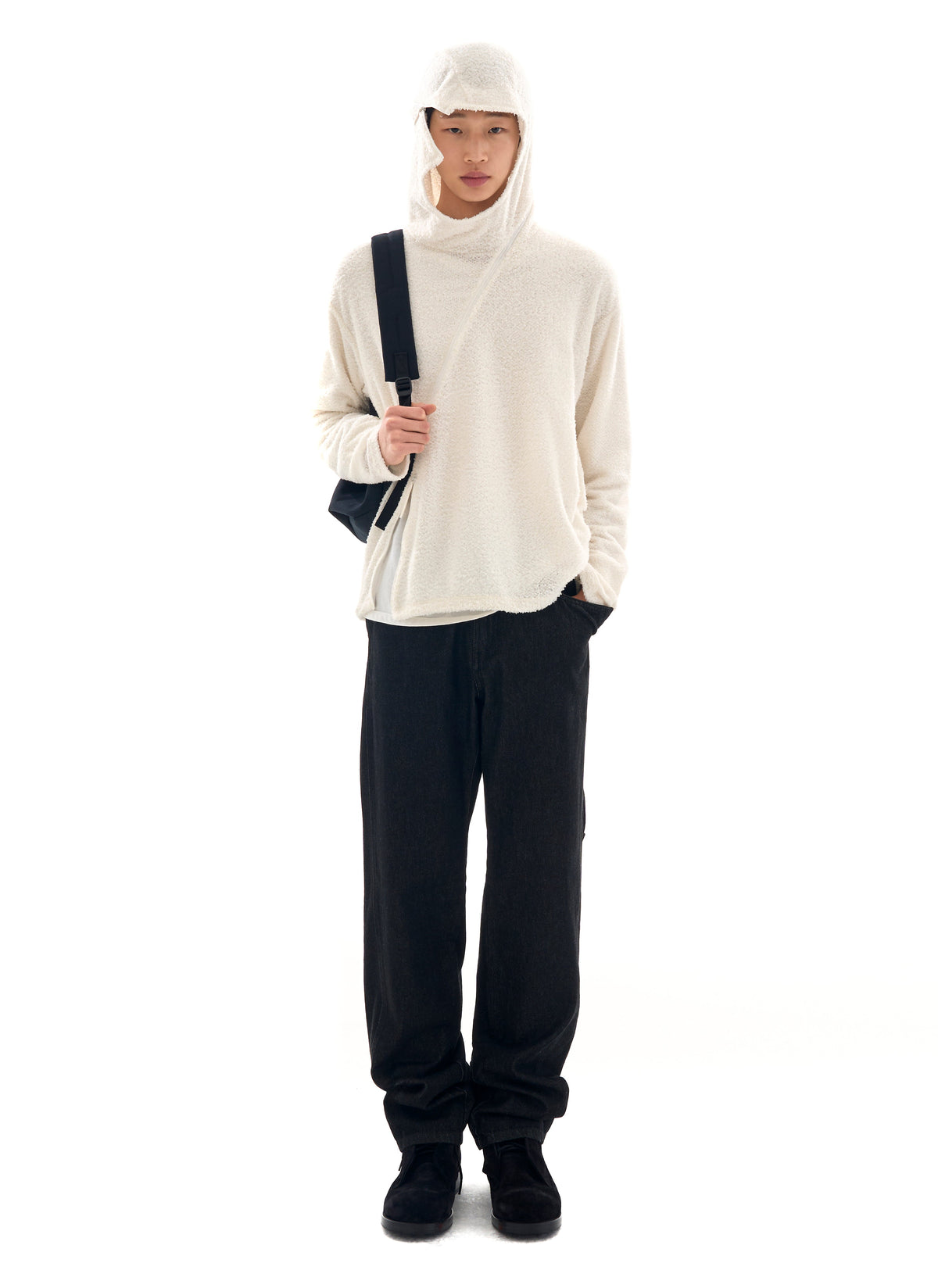 Post Archive Faction - Curved Fleece Hoodie (Ivory) product image 8 | TRAB K-Fashion Australia