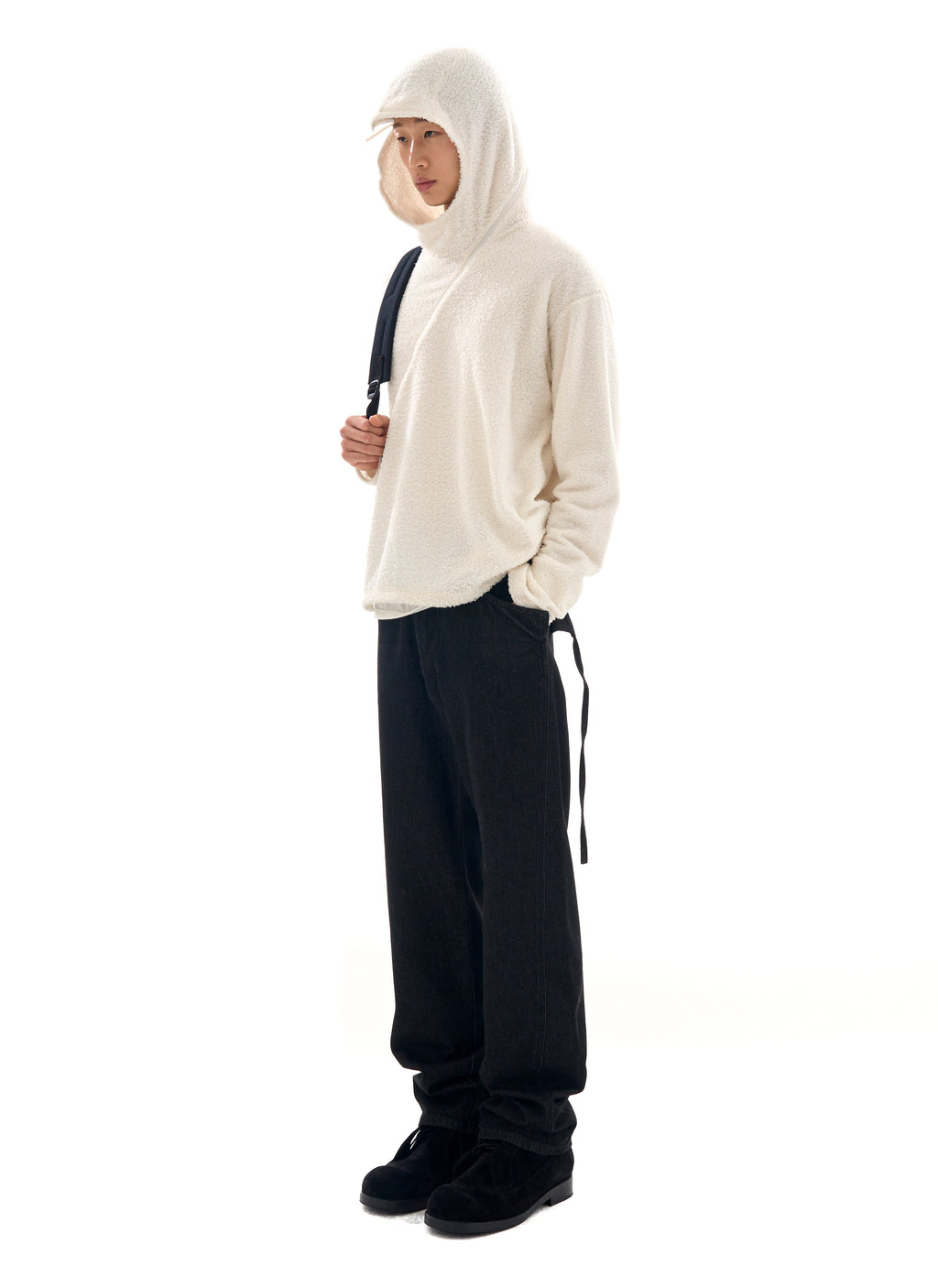 Post Archive Faction - Curved Fleece Hoodie (Ivory) product image 11 | TRAB K-Fashion Australia