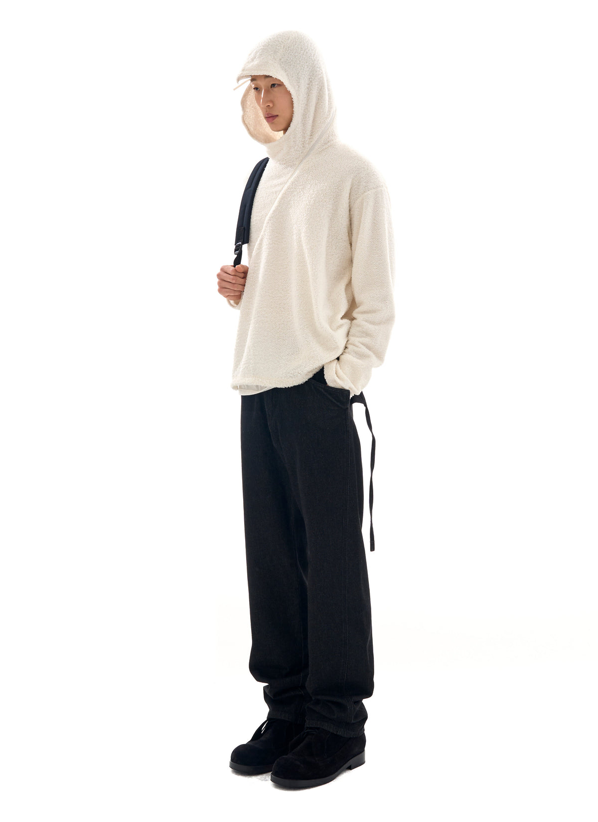 Post Archive Faction - Curved Fleece Hoodie (Ivory) product image 11 | TRAB K-Fashion Australia