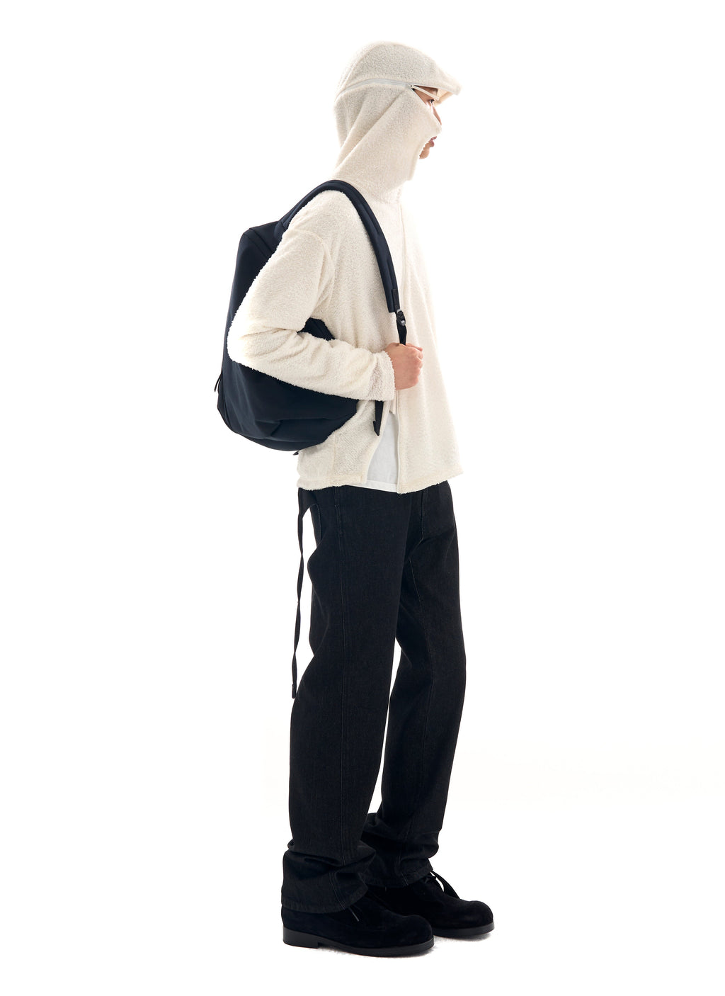 Post Archive Faction - Curved Fleece Hoodie (Ivory) product image 9 | TRAB K-Fashion Australia