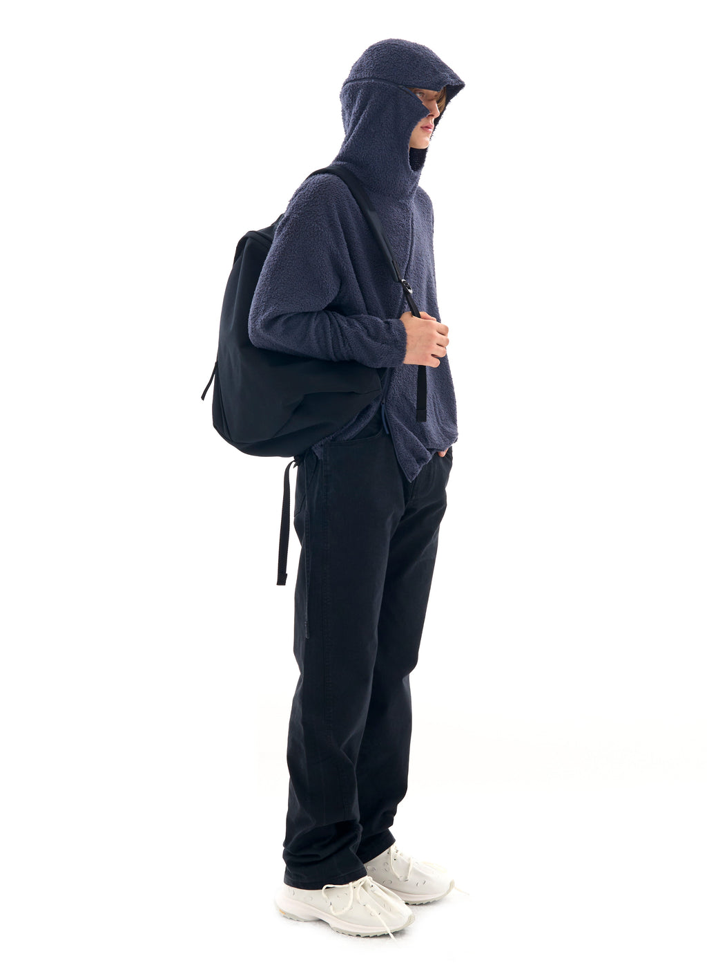 Post Archive Faction - Curved Fleece Hoodie (Navy) product image 8 | TRAB K-Fashion Australia