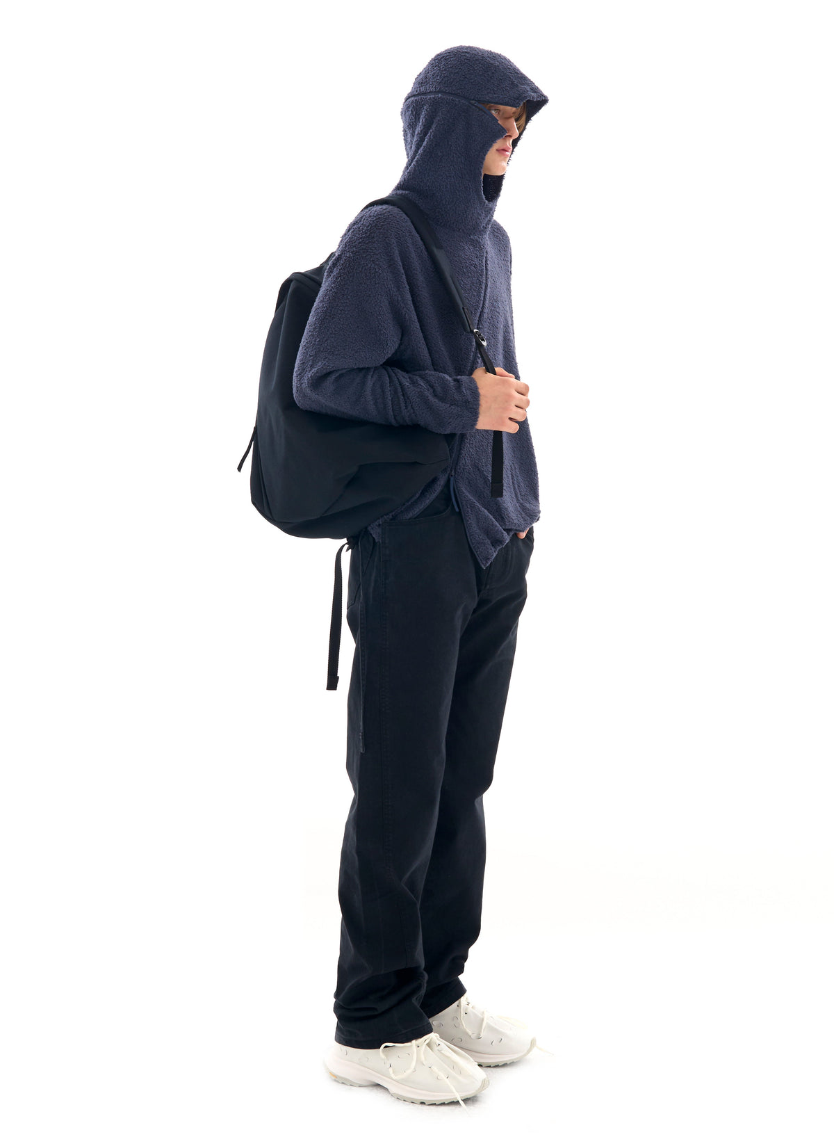 Post Archive Faction - Curved Fleece Hoodie (Navy) product image 8 | TRAB K-Fashion Australia