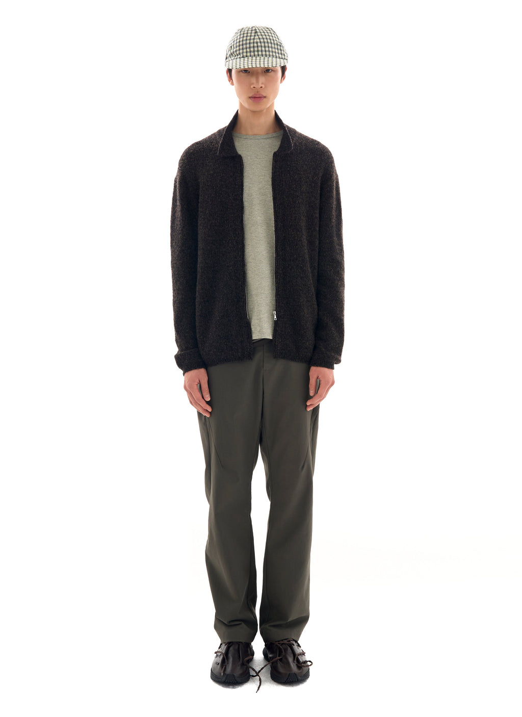 Post Archive Faction - Knit Zip Shirt (Archive) (Brown) product image 8 | TRAB K-Fashion Australia