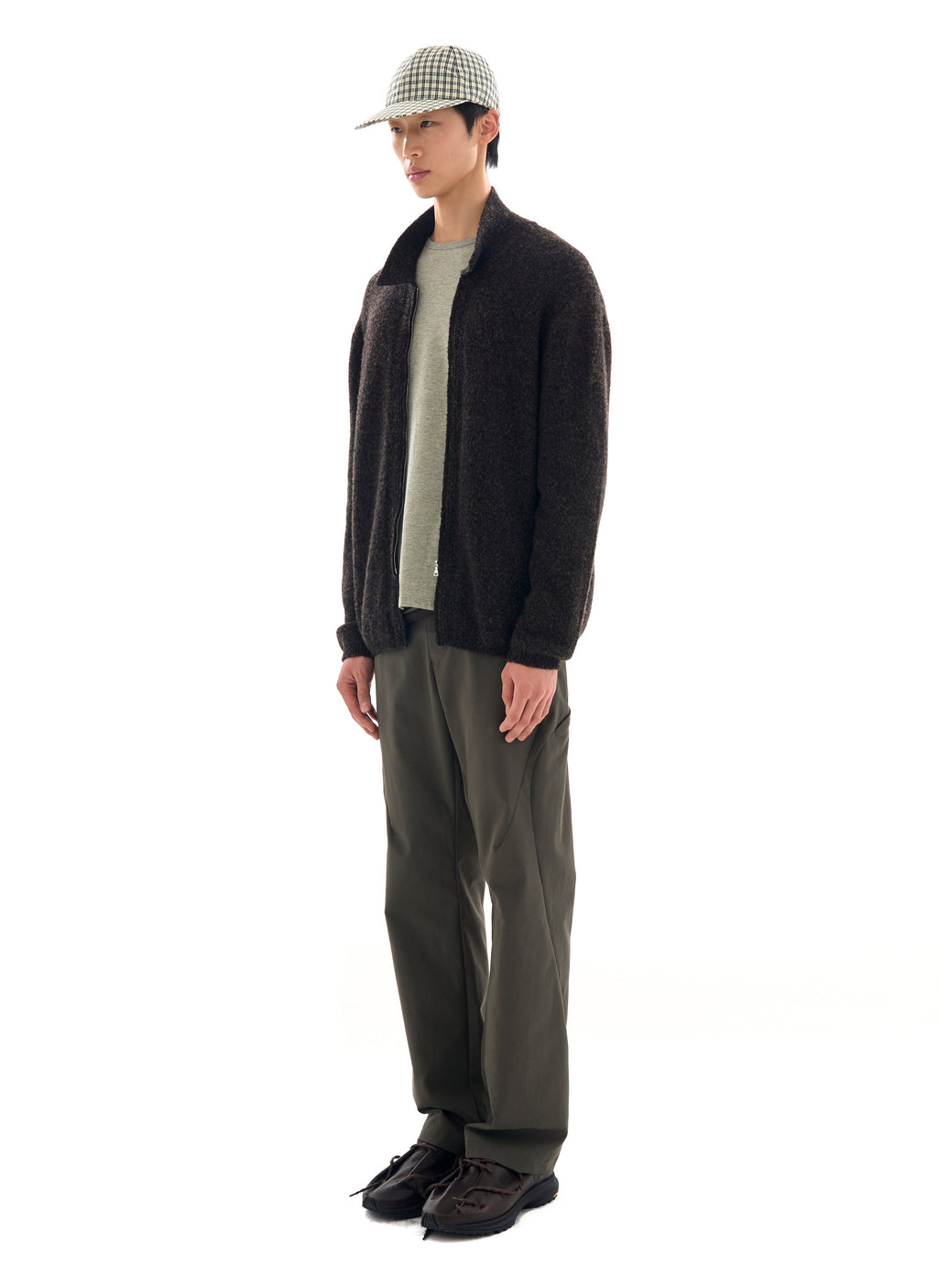 Post Archive Faction - Knit Zip Shirt (Archive) (Brown) product image 9 | TRAB K-Fashion Australia