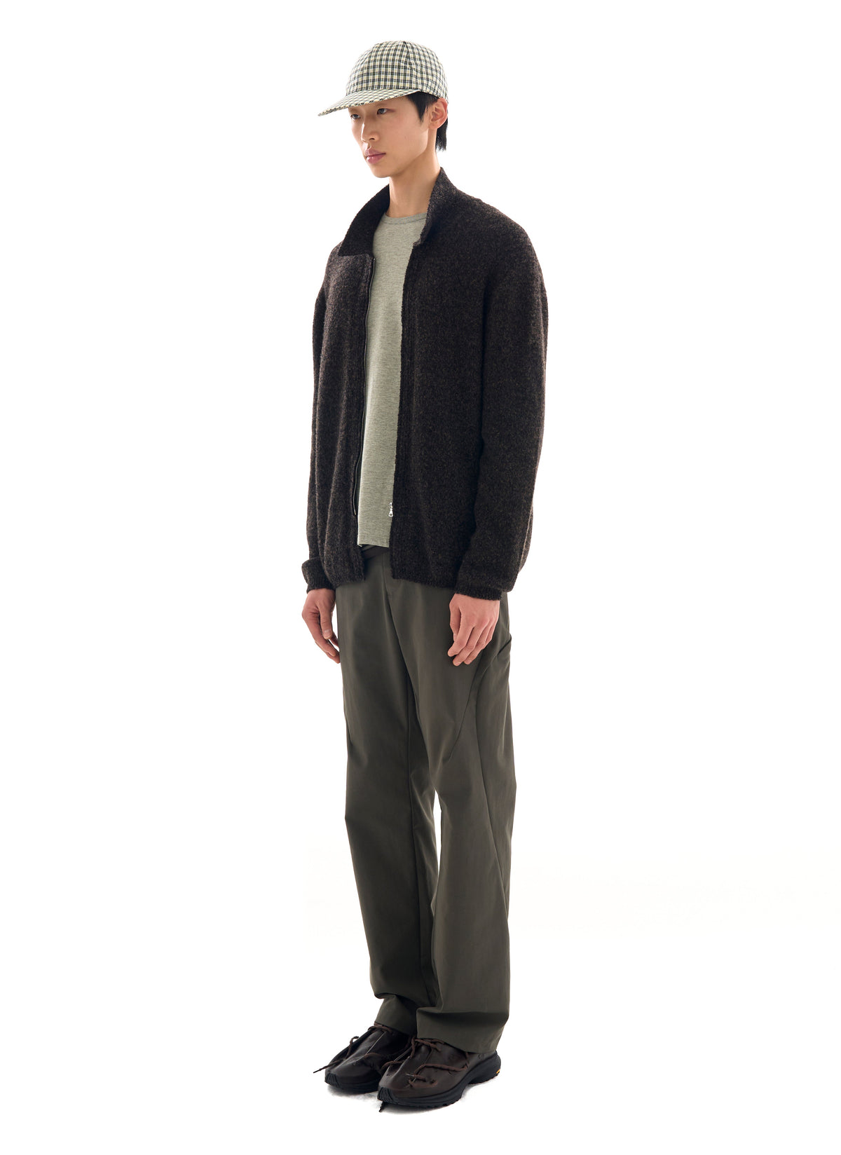 Post Archive Faction - Knit Zip Shirt (Archive) (Brown) product image 9 | TRAB K-Fashion Australia