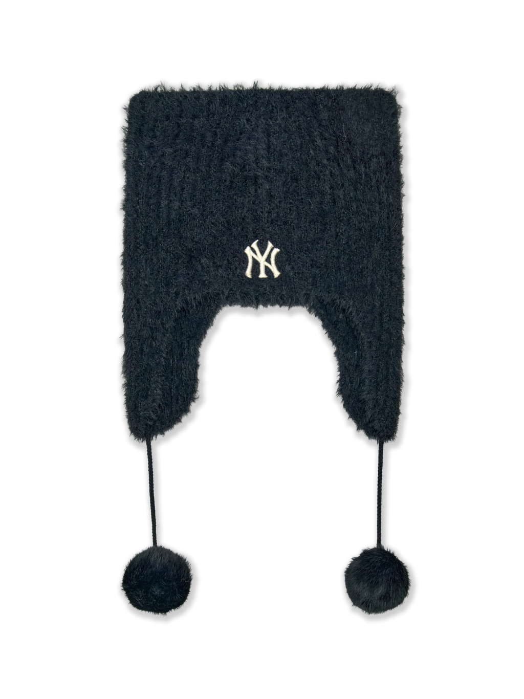 MLB Korea - MLB Fur Meow Earflap Beanie New York Yankees (Black) product image 5 | TRAB K-Fashion Australia
