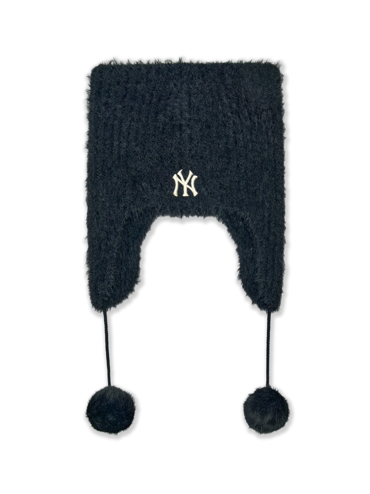 MLB Korea - MLB Fur Meow Earflap Beanie New York Yankees (Black) product image 5 | TRAB K-Fashion Australia