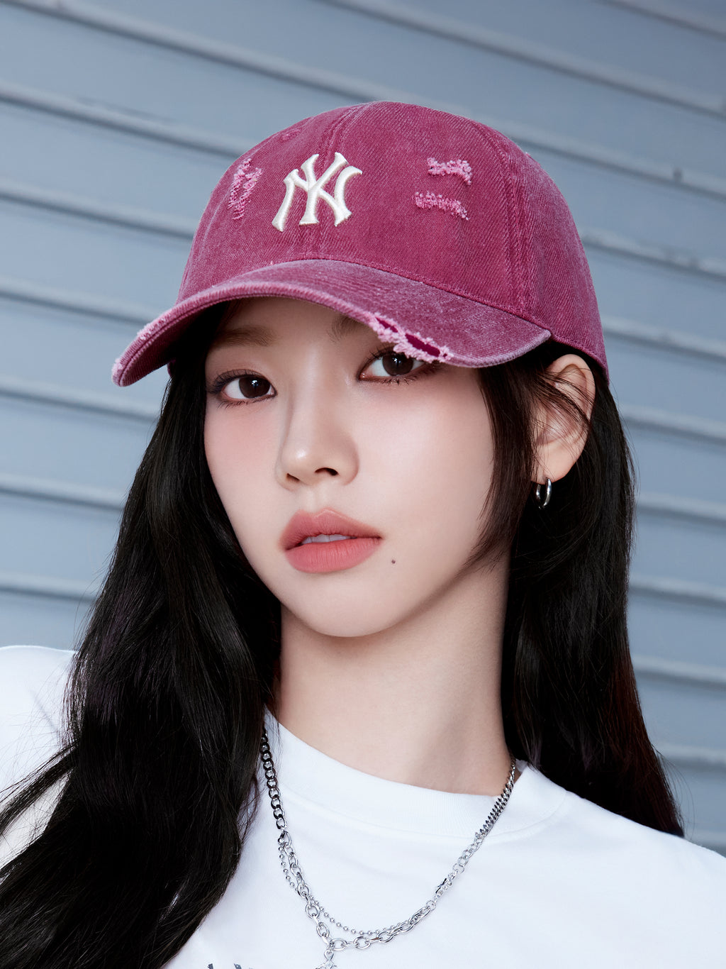 MLB Korea - MLB Damage Washing Unstructured Ball Cap New York Yankees (Wine) product image 1 | TRAB K-Fashion Australia