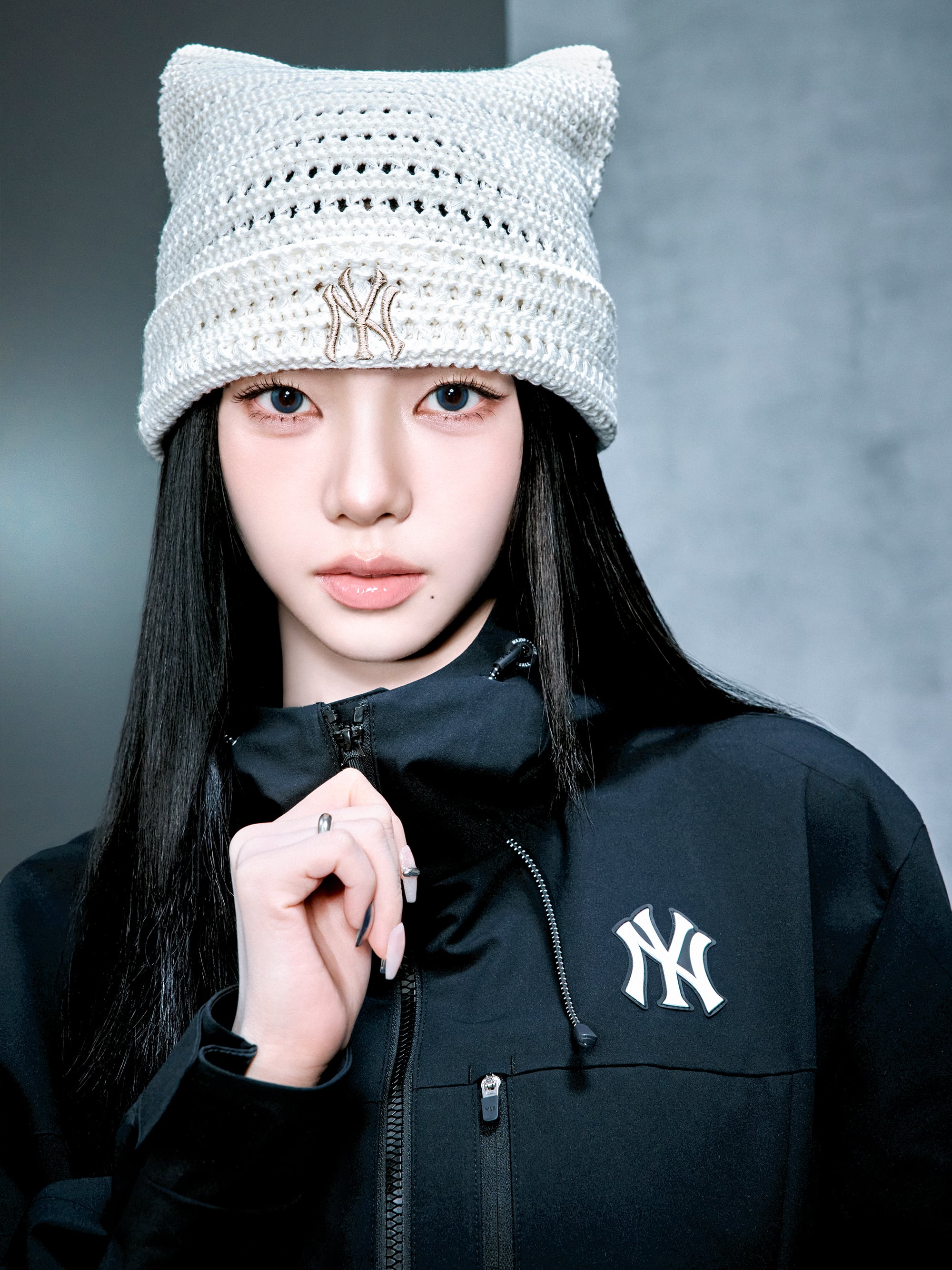 MLB Korea - MLB Summer Crochet Meow Beanie New York Yankees (Cream) product image 1 | TRAB K-Fashion Australia