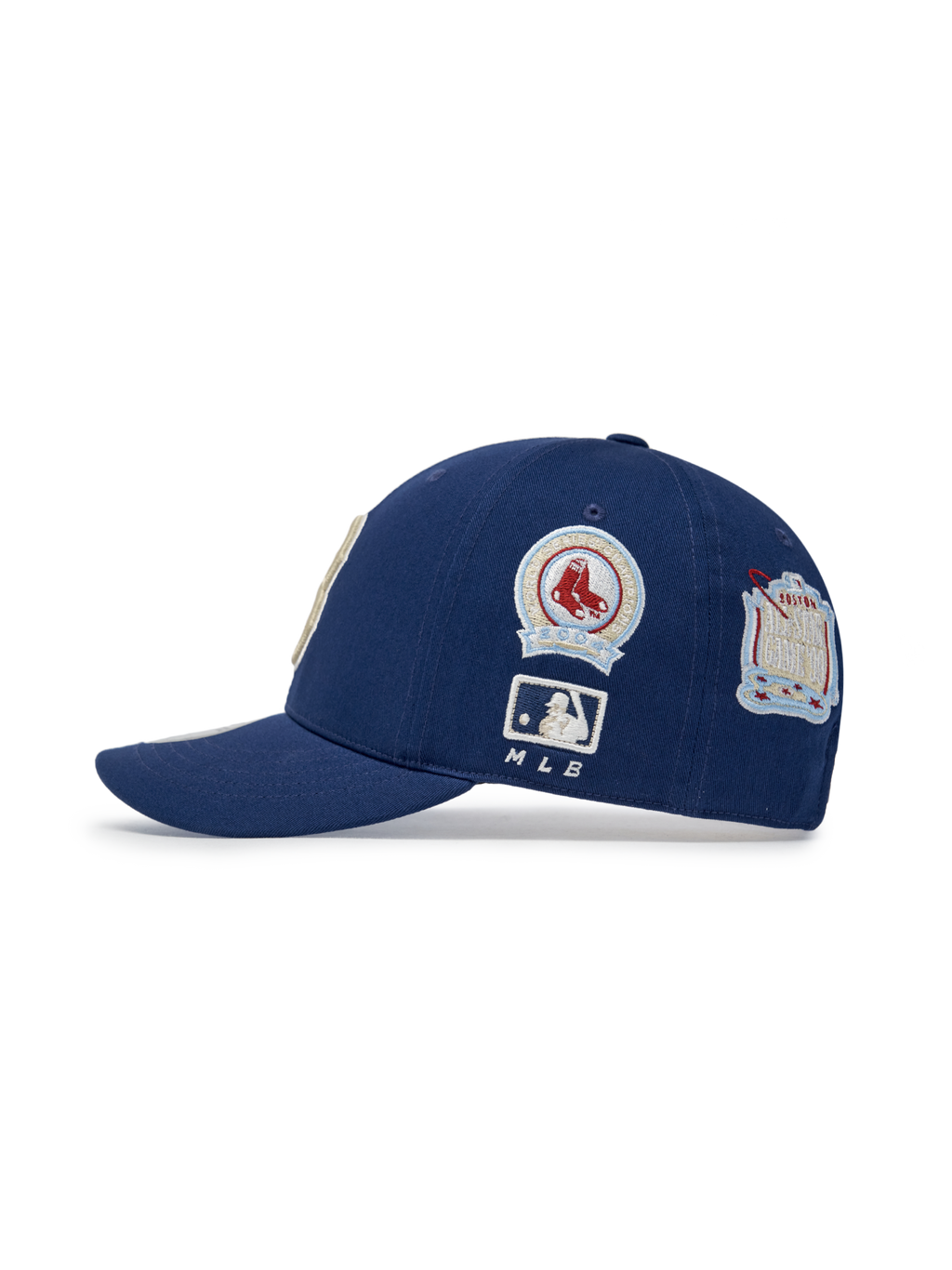 MLB Korea - MLB Signature All-Over Patch Structure Ball Cap Boston Red Sox (Navy) product image 4 | TRAB K-Fashion Australia
