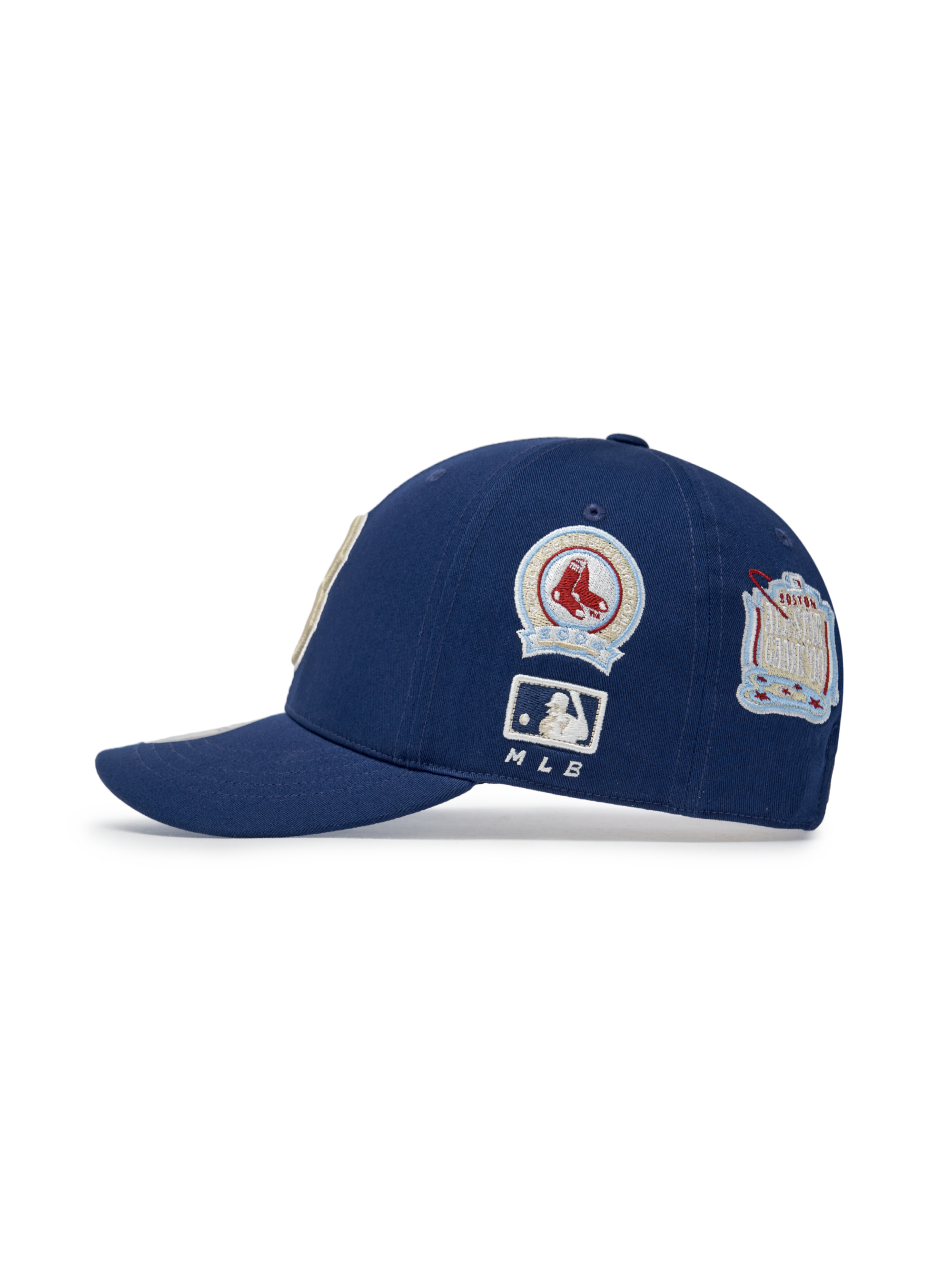 MLB Korea - MLB Signature All-Over Patch Structure Ball Cap Boston Red Sox (Navy) product image 4 | TRAB K-Fashion Australia