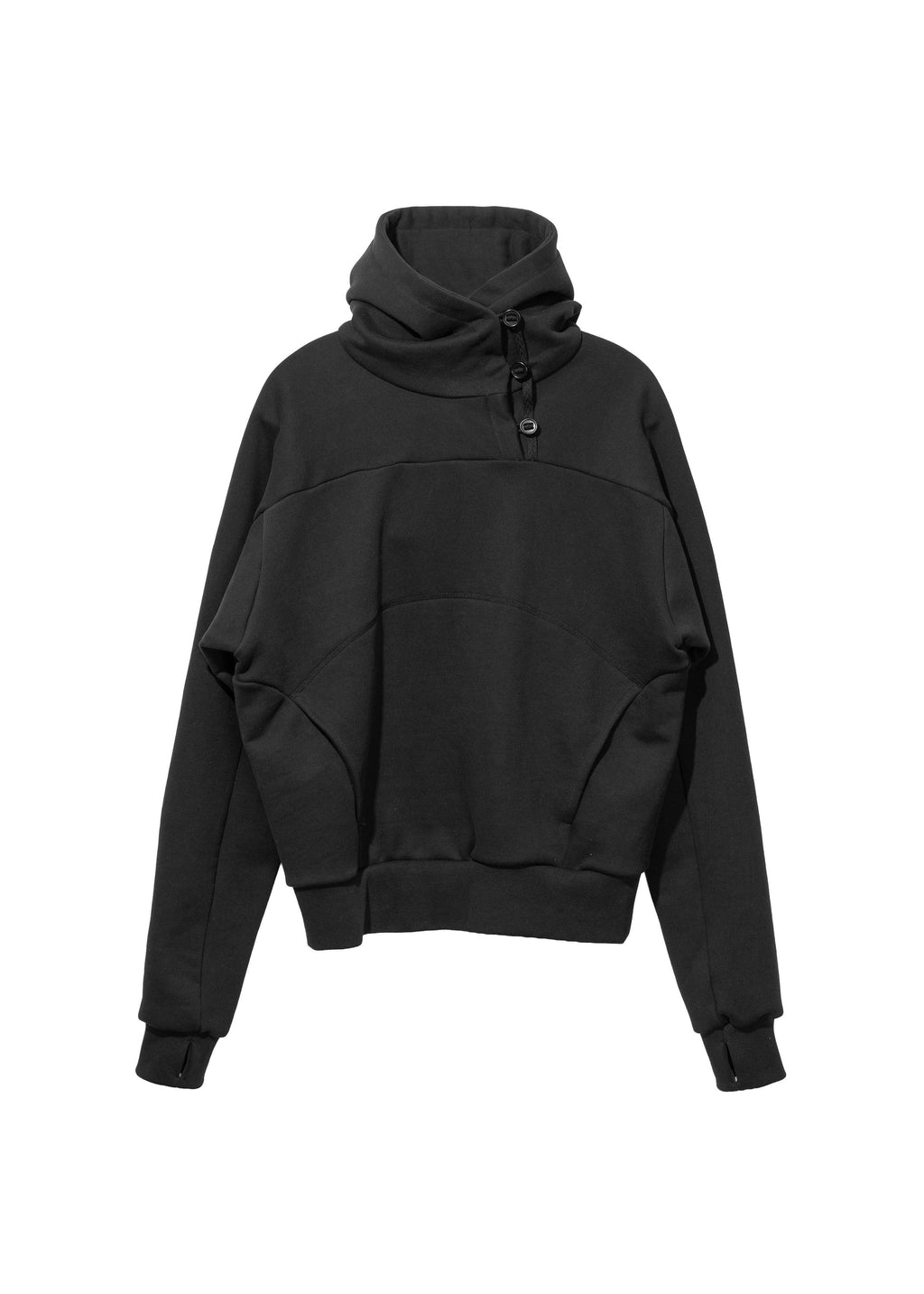 Hyein Seo - Button Hoodie (Black) product image 1 | TRAB K-Fashion Australia