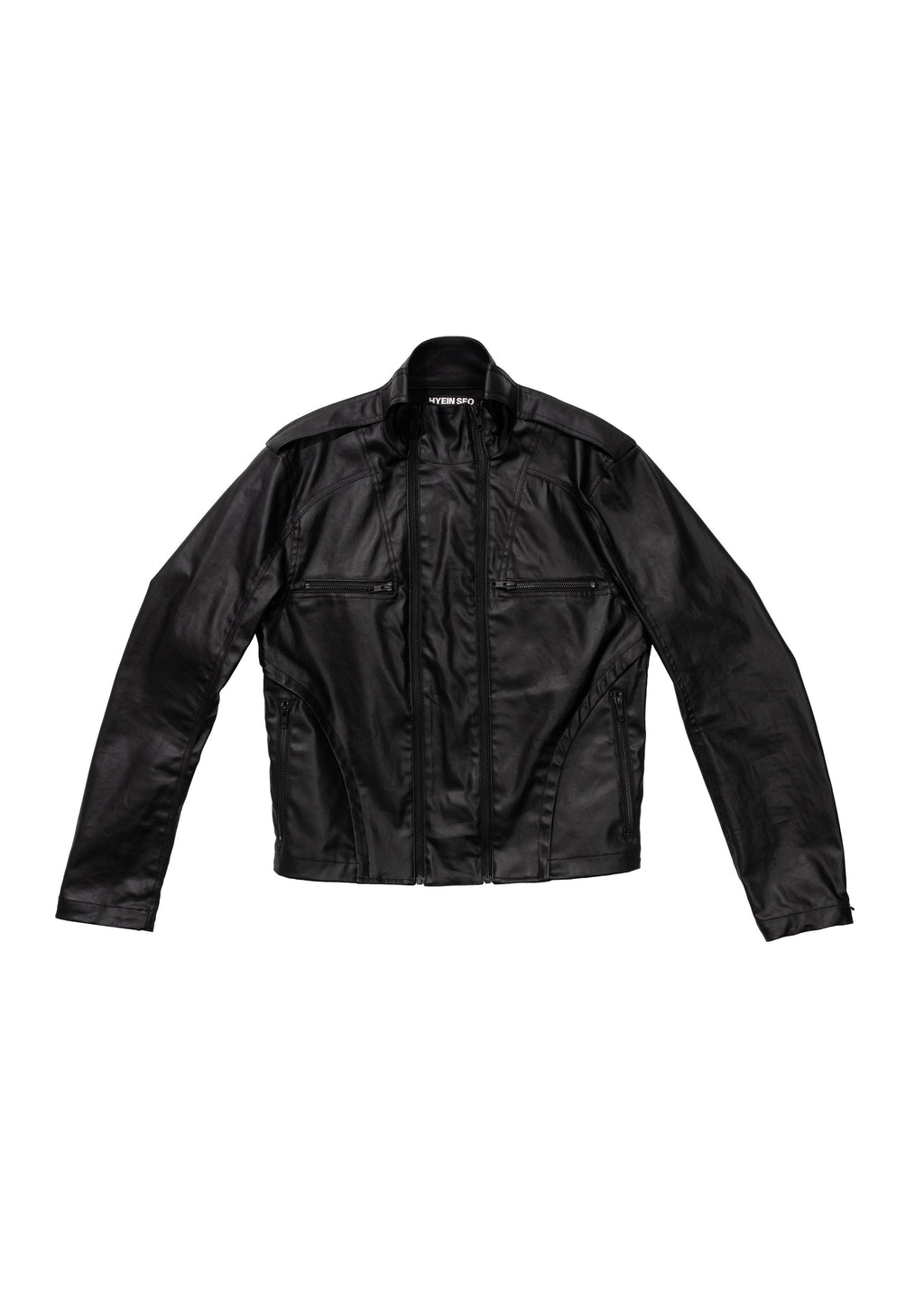 Hyein Seo - Coated Cotton Rider Jacket (Black) product image 8 | TRAB K-Fashion Australia