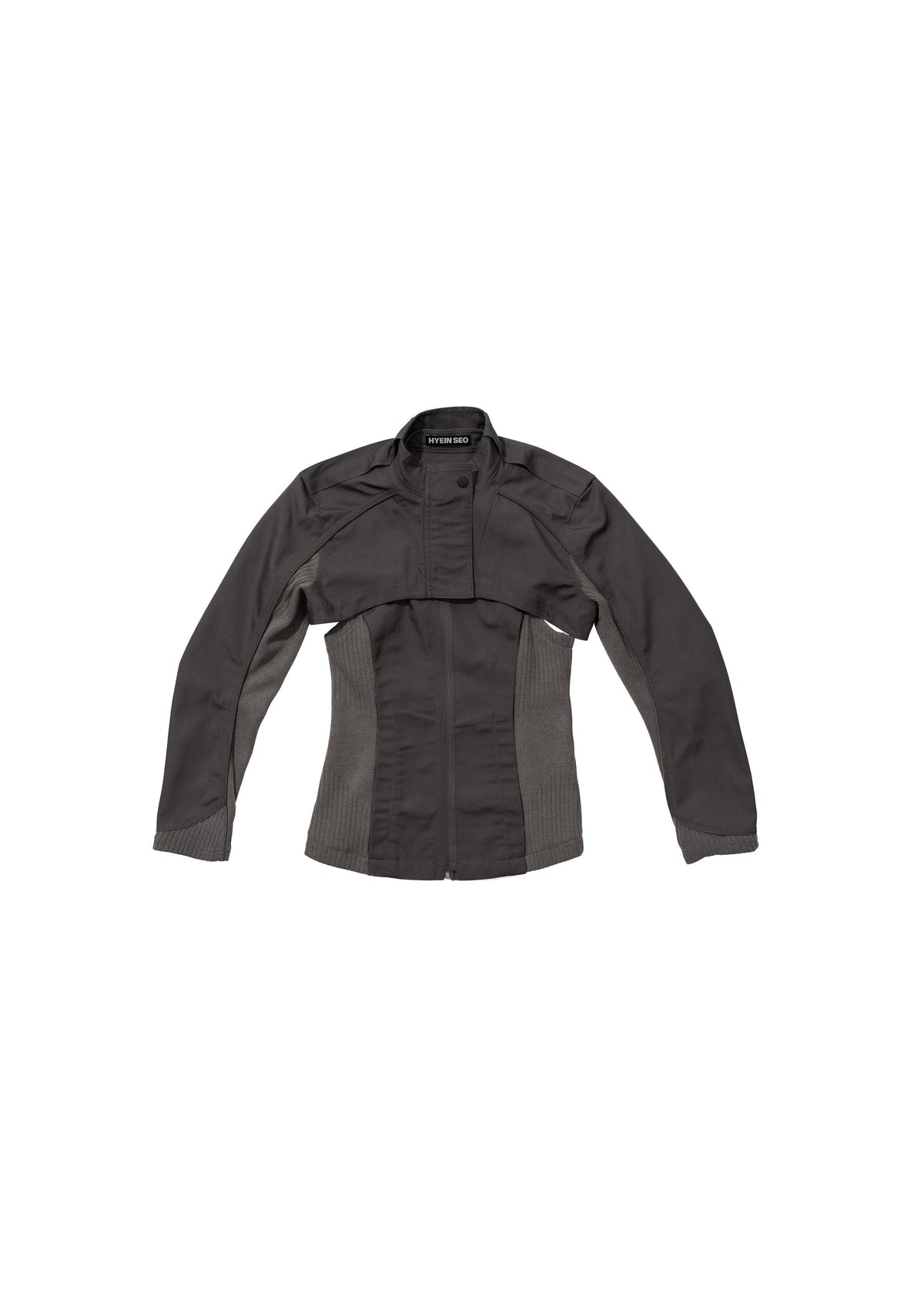 Hyein Seo - Double Layer Moto Jacket (Charcoal) product image 1 | TRAB K-Fashion Australia