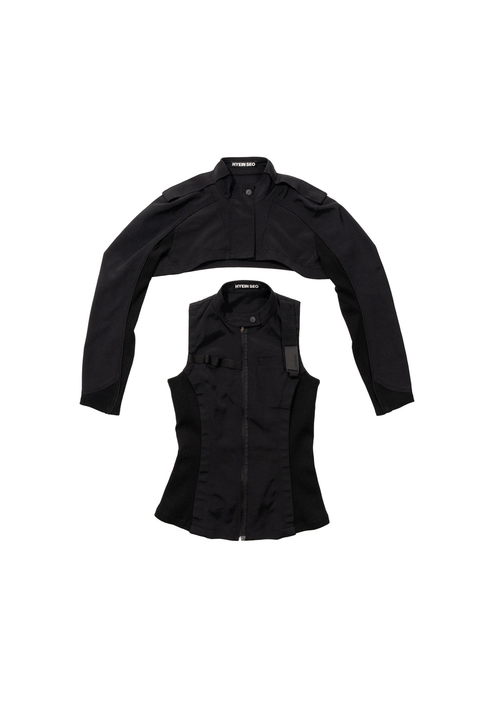 Hyein Seo - Double Layer Moto Jacket (Black) product image 7 | TRAB K-Fashion Australia
