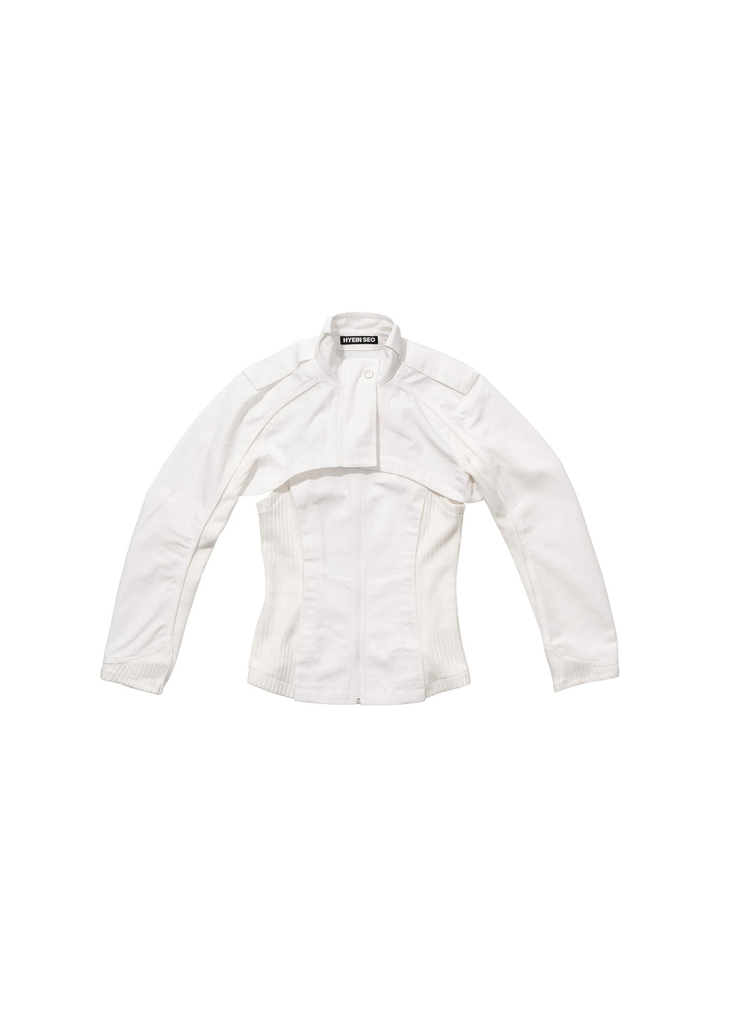 Hyein Seo - Double Layer Moto Jacket (White) product image 9 | TRAB K-Fashion Australia