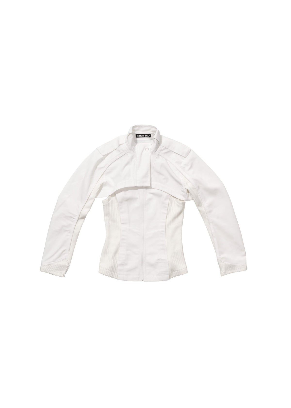 Hyein Seo - Double Layer Moto Jacket (White) product image 1 | TRAB K-Fashion Australia