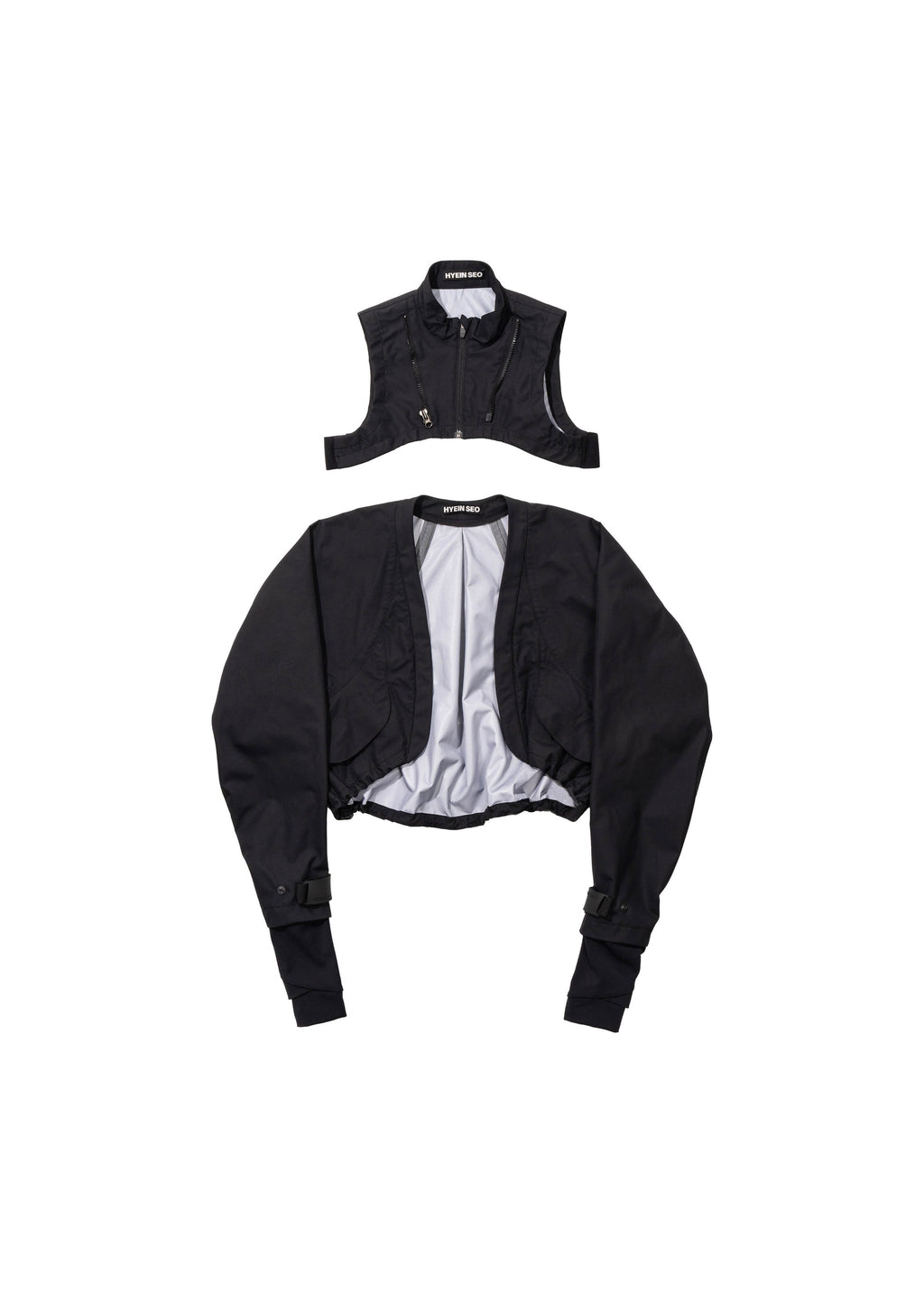 Hyein Seo - Double Layer Bolero Jacket (Black) product image 7 | TRAB K-Fashion Australia