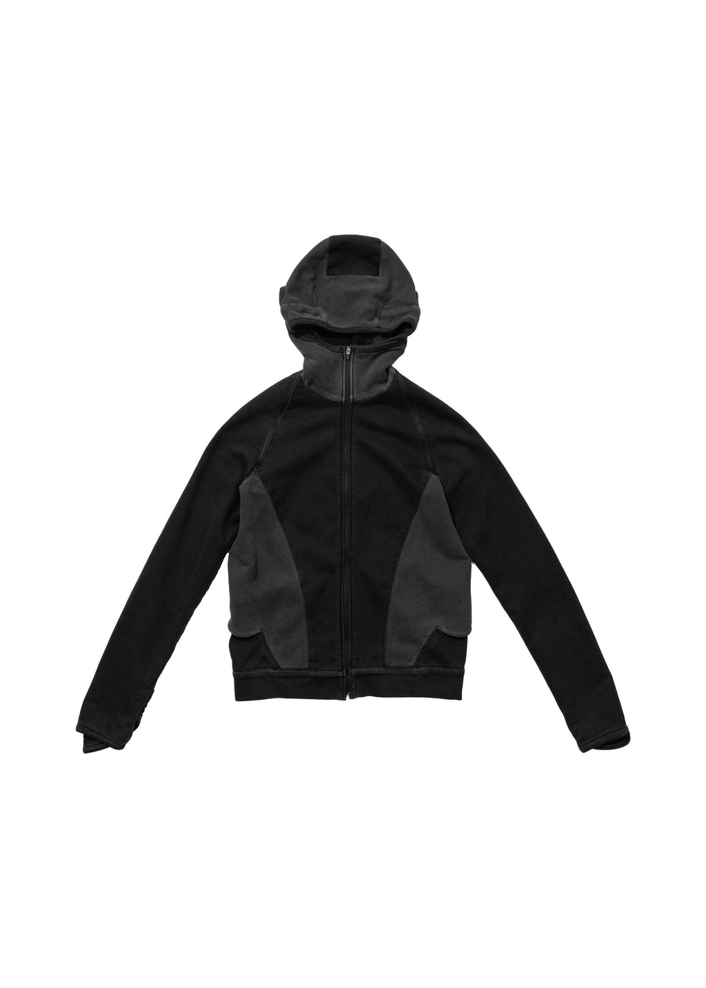 Hyein Seo - Slashed Zip Hoodie (Charcoal) product image 1 | TRAB K-Fashion Australia