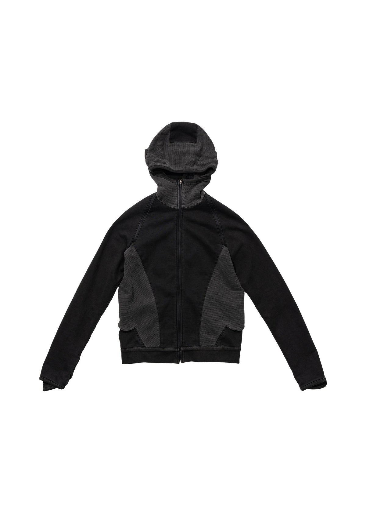 Hyein Seo - Slashed Zip Hoodie (Charcoal) product image 1 | TRAB K-Fashion Australia