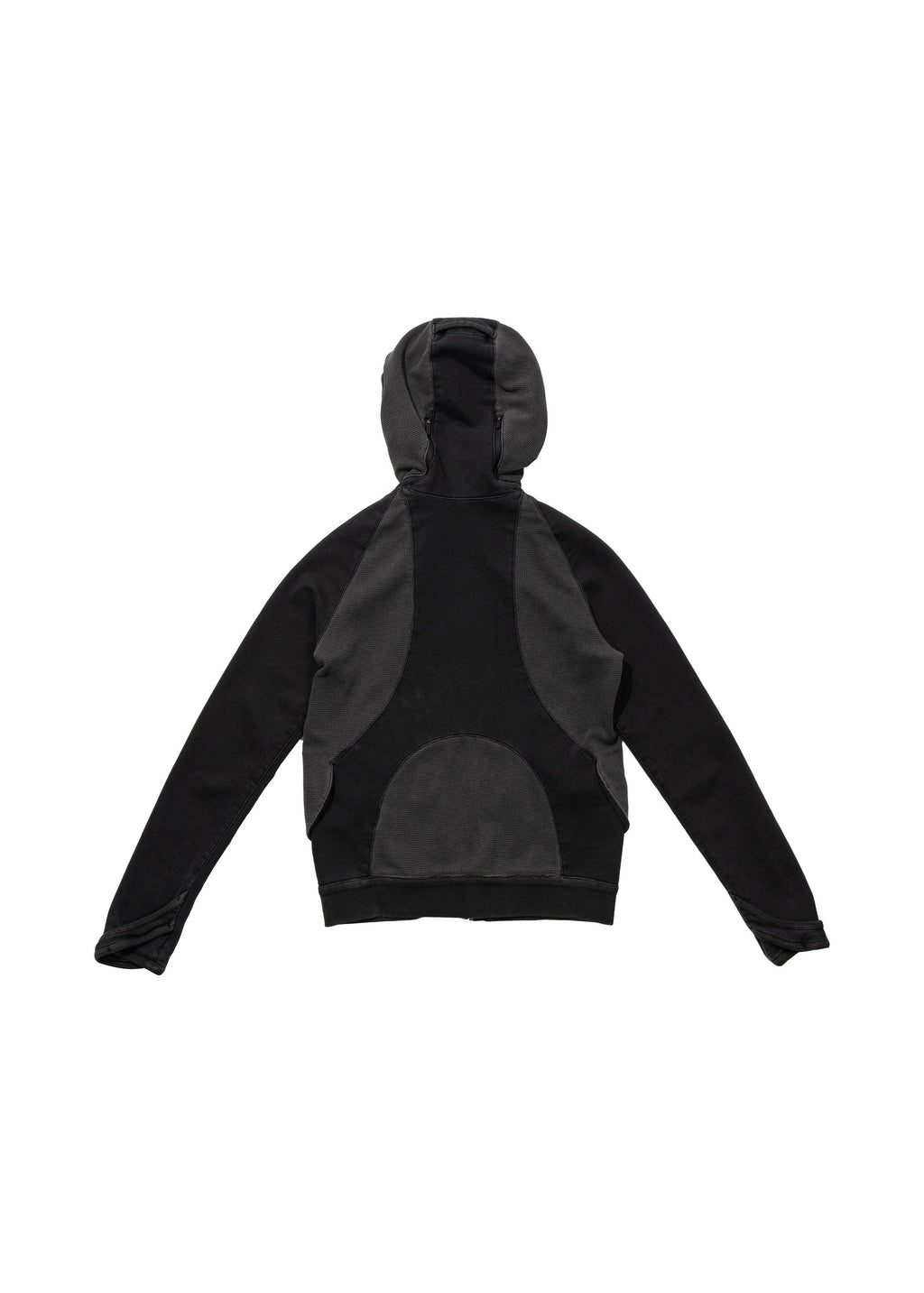 Hyein Seo - Slashed Zip Hoodie (Charcoal) product image 2 | TRAB K-Fashion Australia