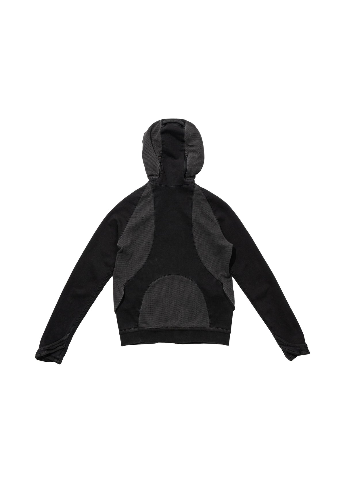 Hyein Seo - Slashed Zip Hoodie (Charcoal) product image 2 | TRAB K-Fashion Australia