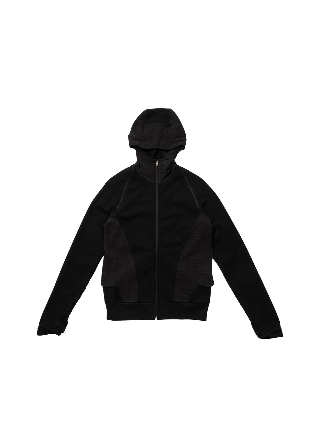 Hyein Seo - Slashed Zip Hoodie (Black) product image 7 | TRAB K-Fashion Australia