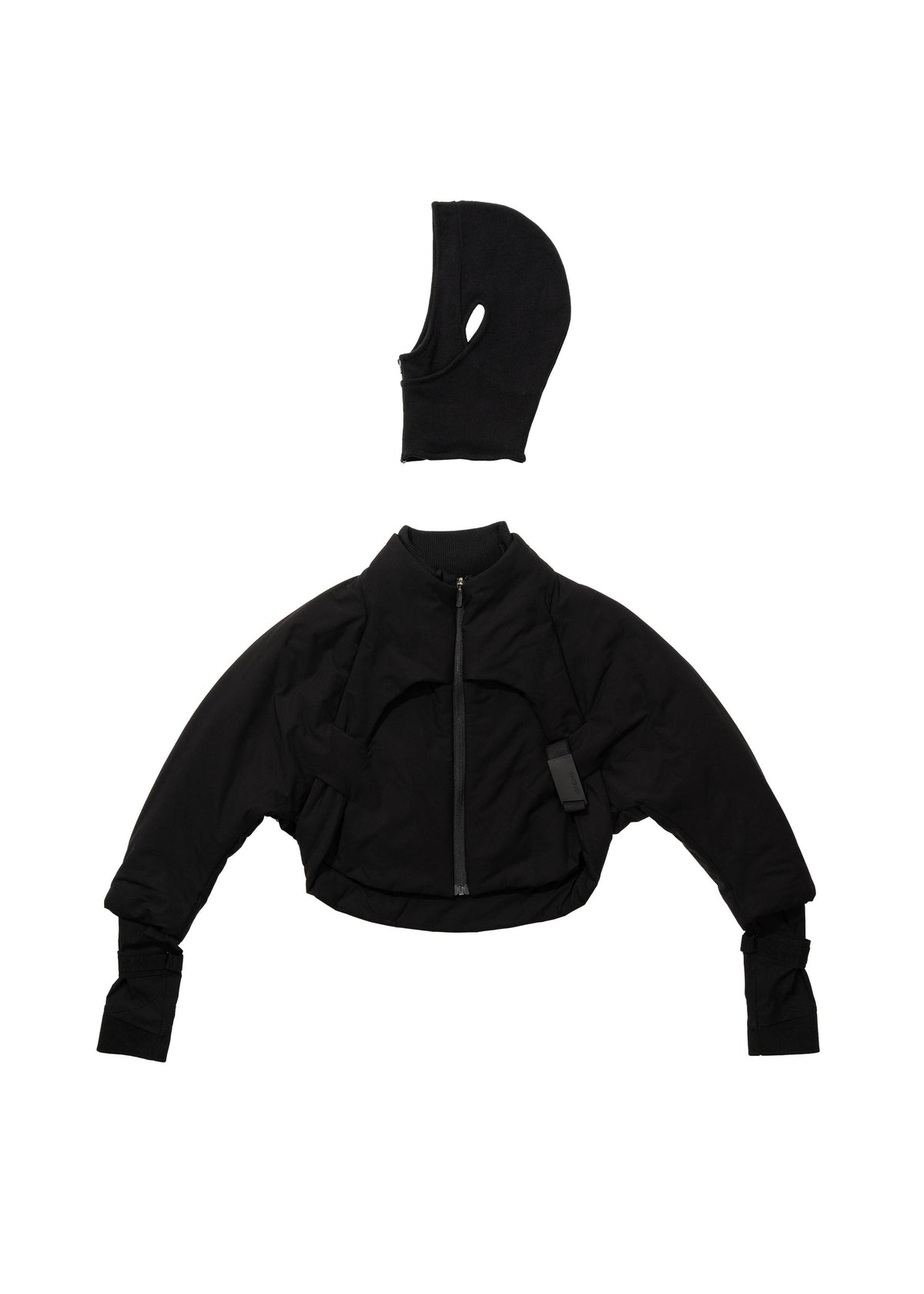 Hyein Seo - Padded Harness Jacket w/ Balaclava (Black) product image 3 | TRAB K-Fashion Australia