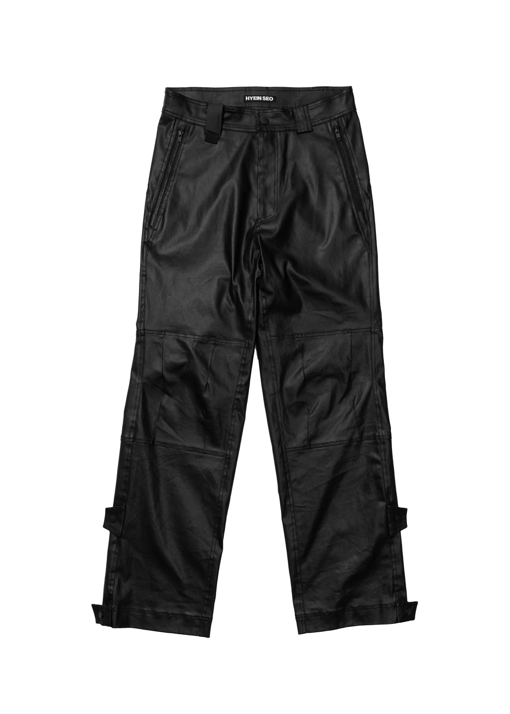 Hyein Seo - Coated Cotton Rider Pants (Black) product image 8 | TRAB K-Fashion Australia