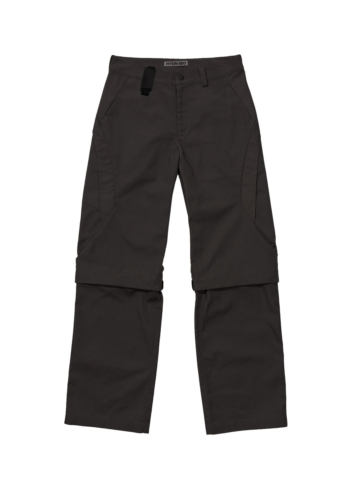 Hyein Seo - Convertible Moto Pants (Charcoal) product image 1 | TRAB K-Fashion Australia