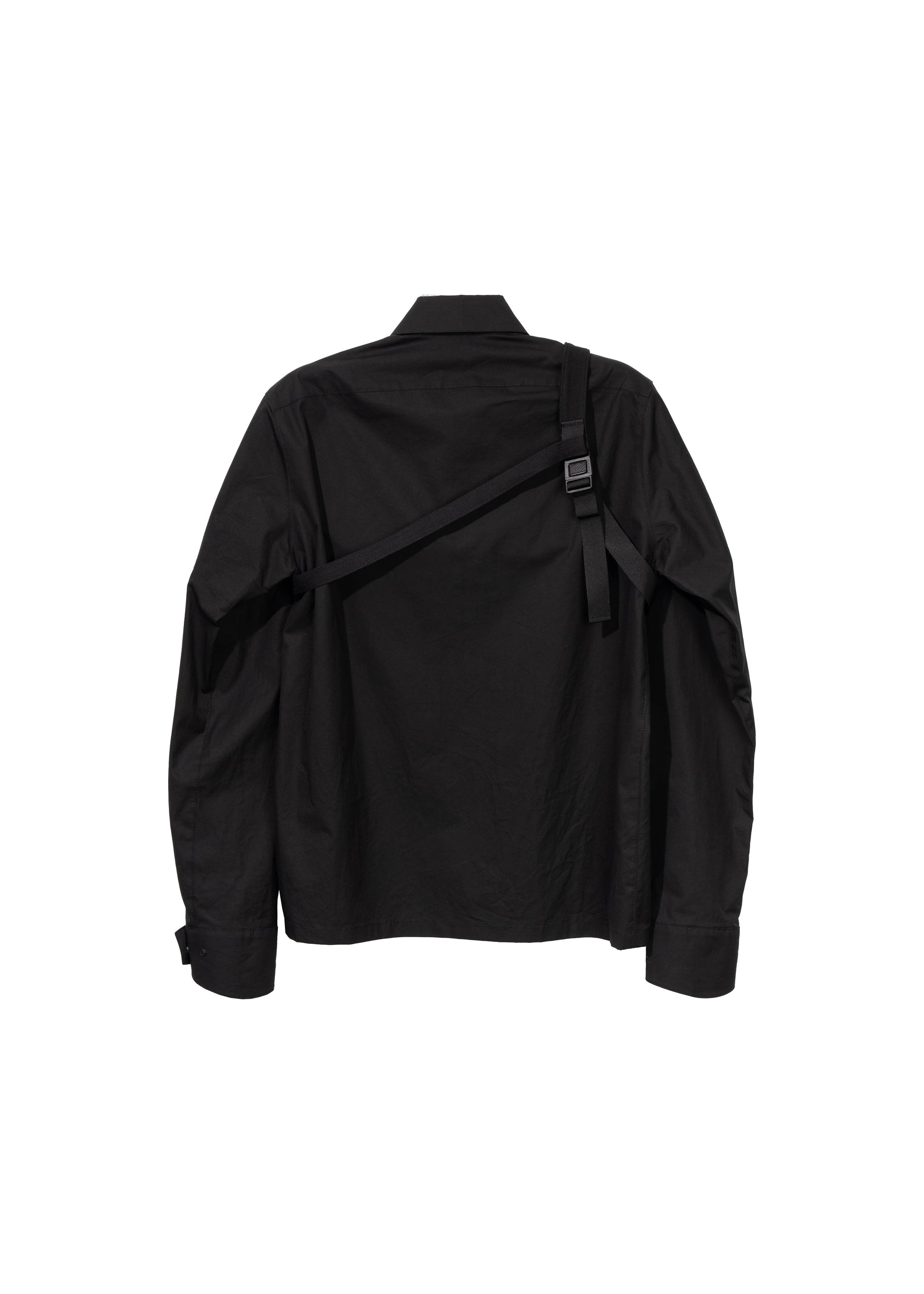 Hyein Seo - Biker Shirt w/ Shoulder Strap (Black) product image 10 | TRAB K-Fashion Australia