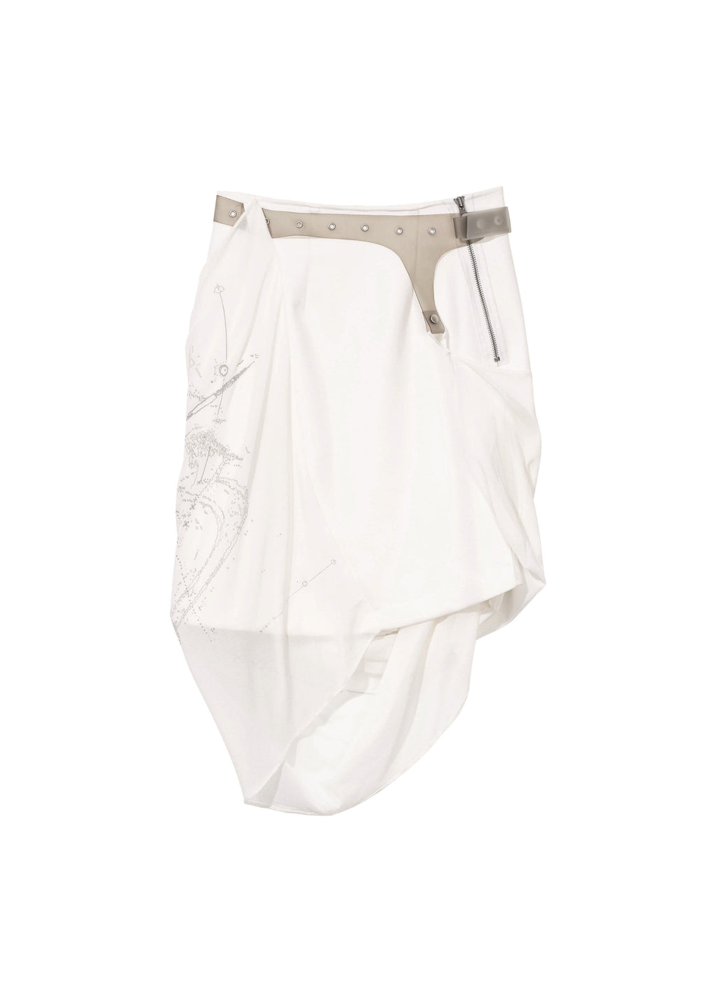 Hyein Seo - Graphic Wrap Skirt w/ Garter Belt (Ivory) product image 9 | TRAB K-Fashion Australia