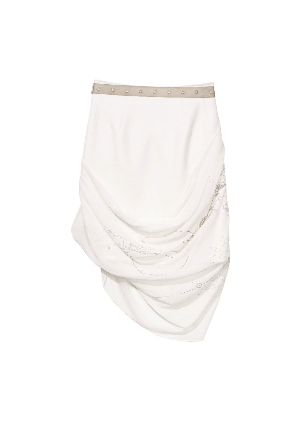 Hyein Seo - Graphic Wrap Skirt w/ Garter Belt (Ivory) product image 10 | TRAB K-Fashion Australia