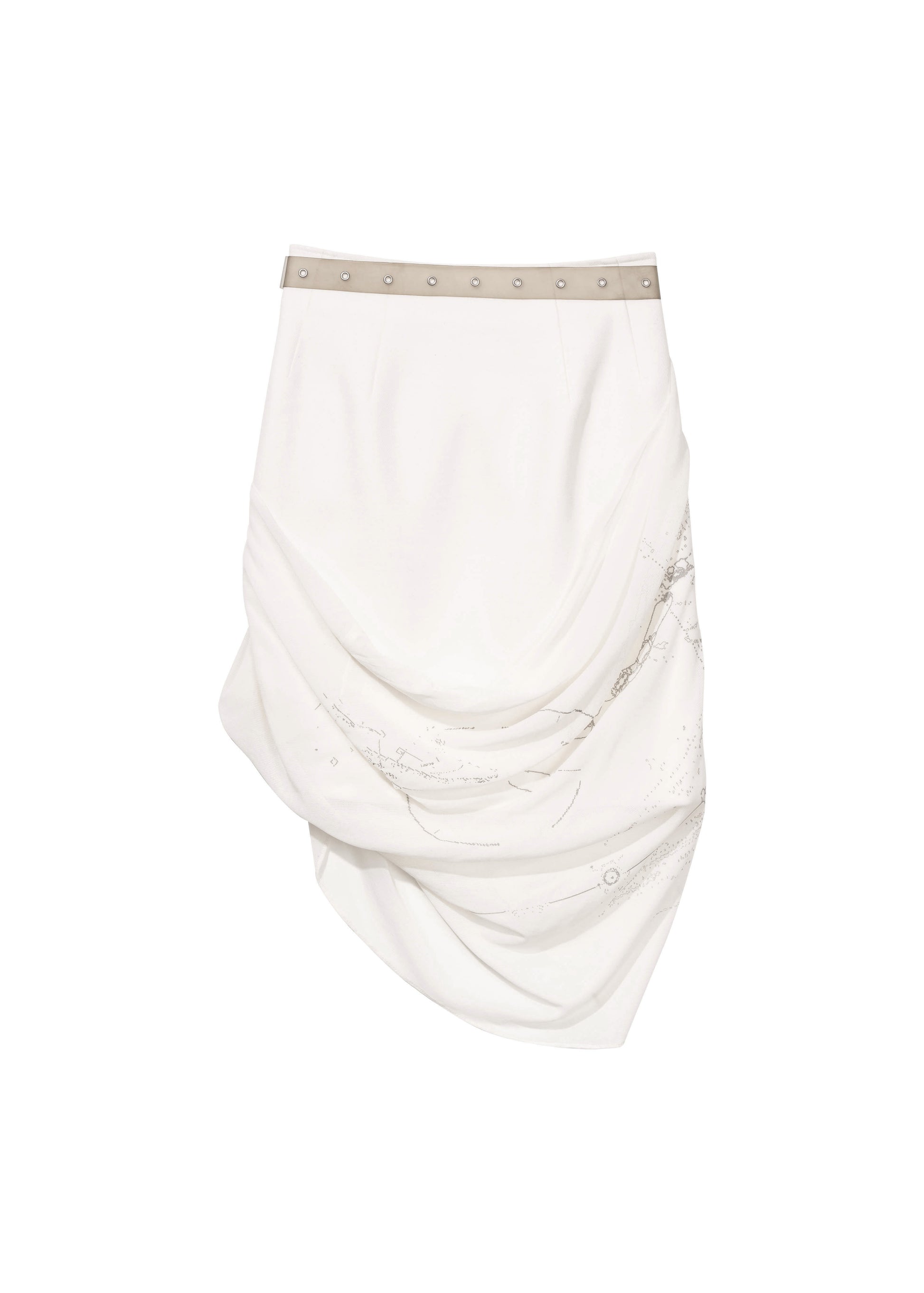 Hyein Seo - Graphic Wrap Skirt w/ Garter Belt (Ivory) product image 10 | TRAB K-Fashion Australia