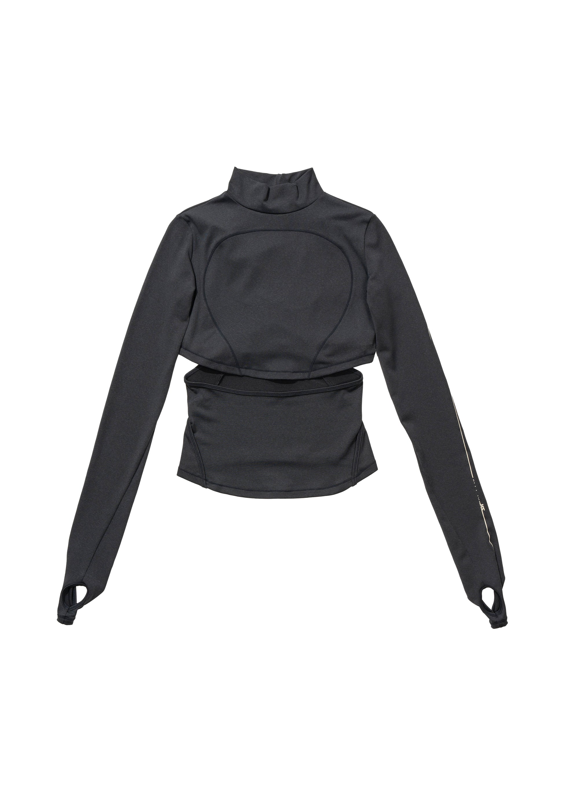 Hyein Seo - Double Layer Crop Top (Charcoal) product image 4 | TRAB K-Fashion Australia