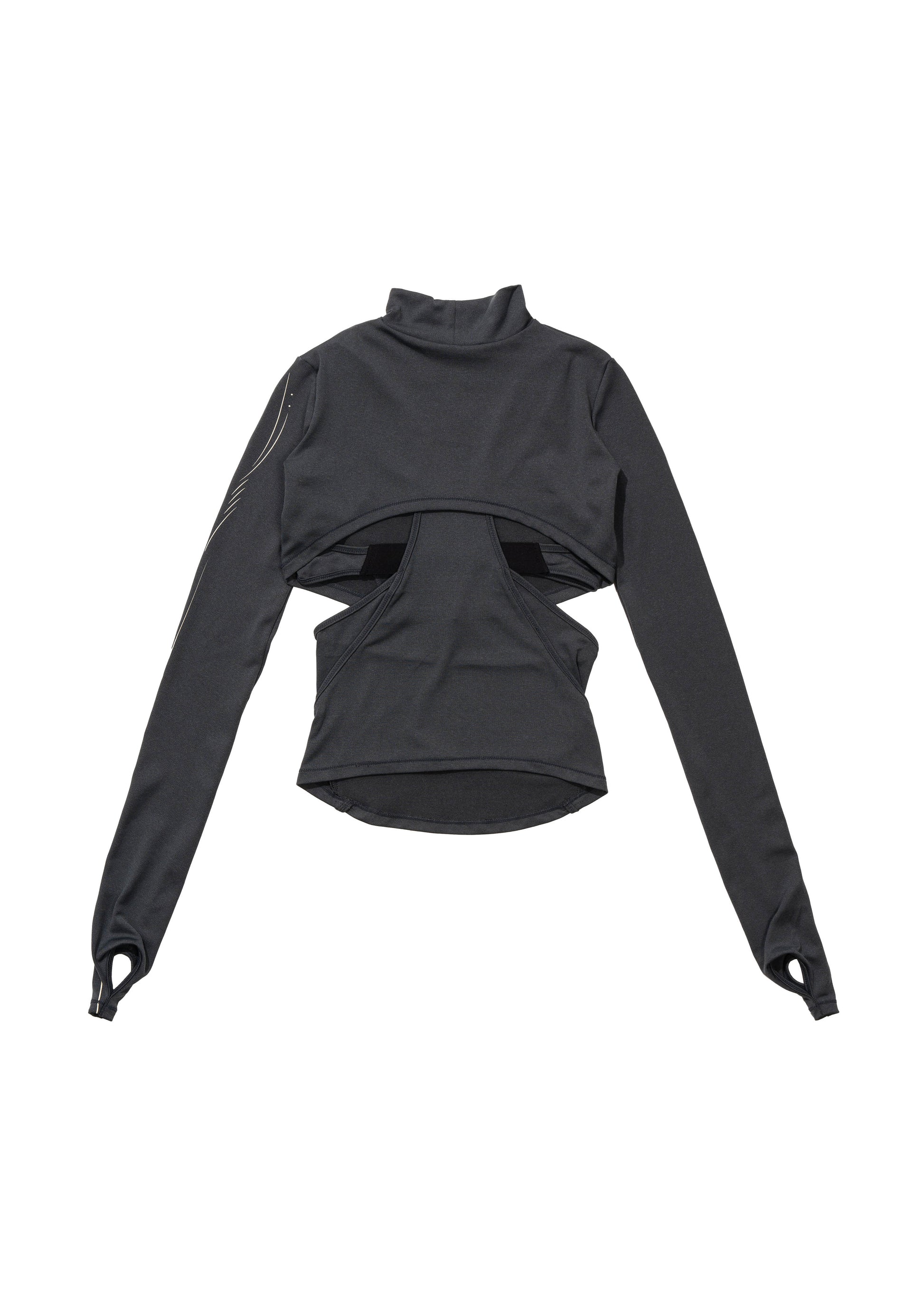 Hyein Seo - Double Layer Crop Top (Charcoal) product image 5 | TRAB K-Fashion Australia