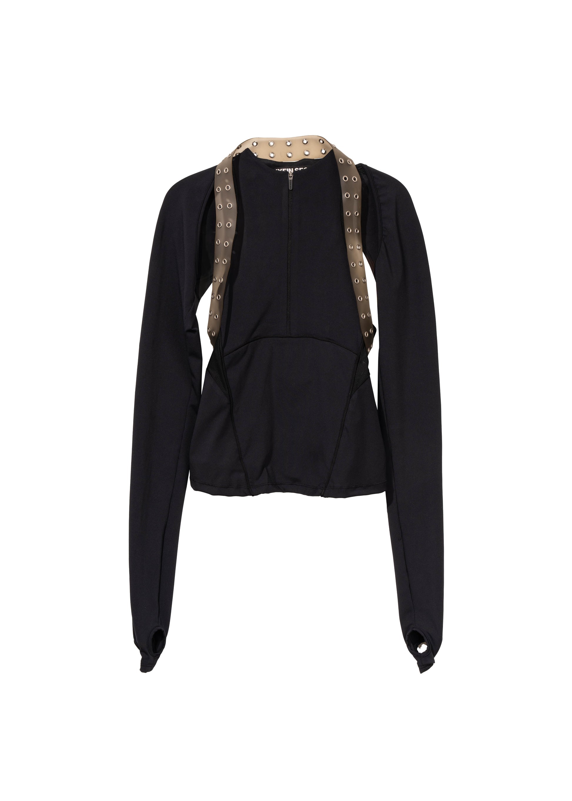 Hyein Seo - Half-zip Racer Top w/ Harness (Black) product image 5 | TRAB K-Fashion Australia