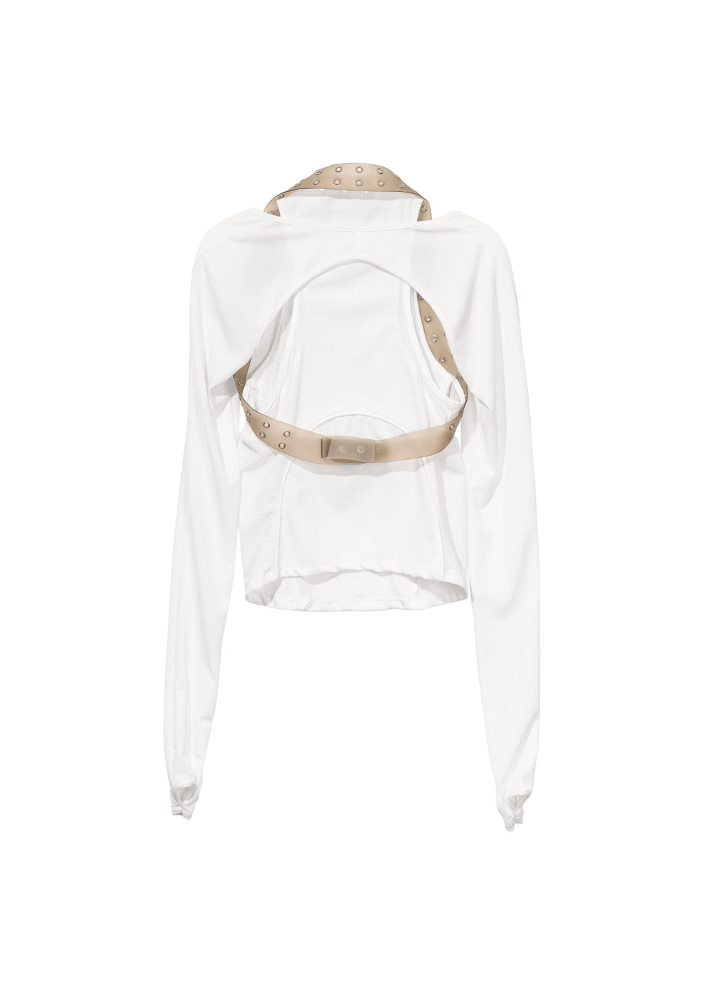 Hyein Seo - Half-Zip Racer Top w/ Harness (White) product image 6 | TRAB K-Fashion Australia