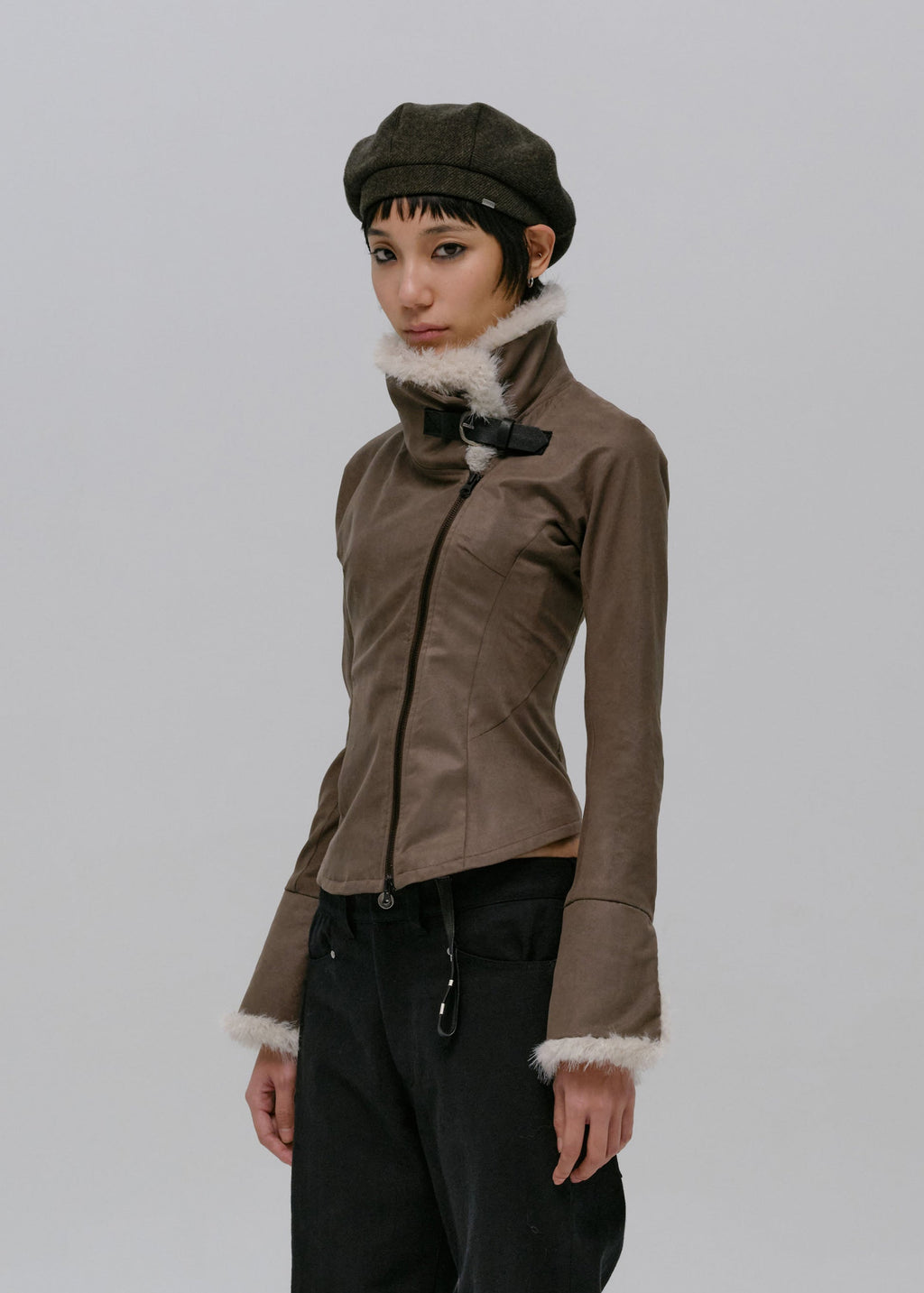 Hyein Seo - Wool Beret (Khaki) product image 1 | TRAB K-Fashion Australia