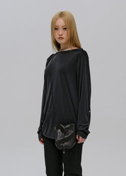 Hyein Seo - Leather Pouch Bag (Black) product image 1 | TRAB K-Fashion Australia