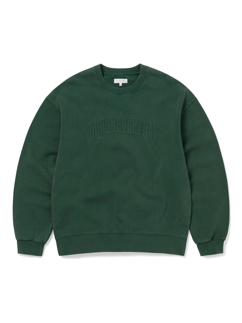 thisisneverthat - Faded Arch-Logo Crewneck (Dark Green) product image 1 | TRAB K-Fashion Australia