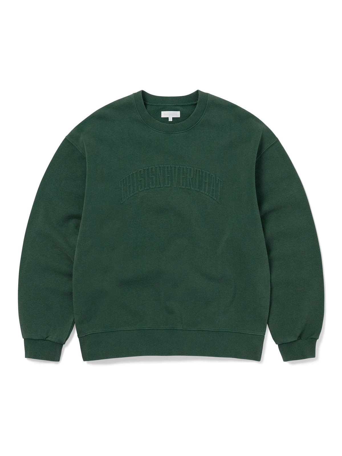 thisisneverthat - Faded Arch-Logo Crewneck (Dark Green) product image 1 | TRAB K-Fashion Australia