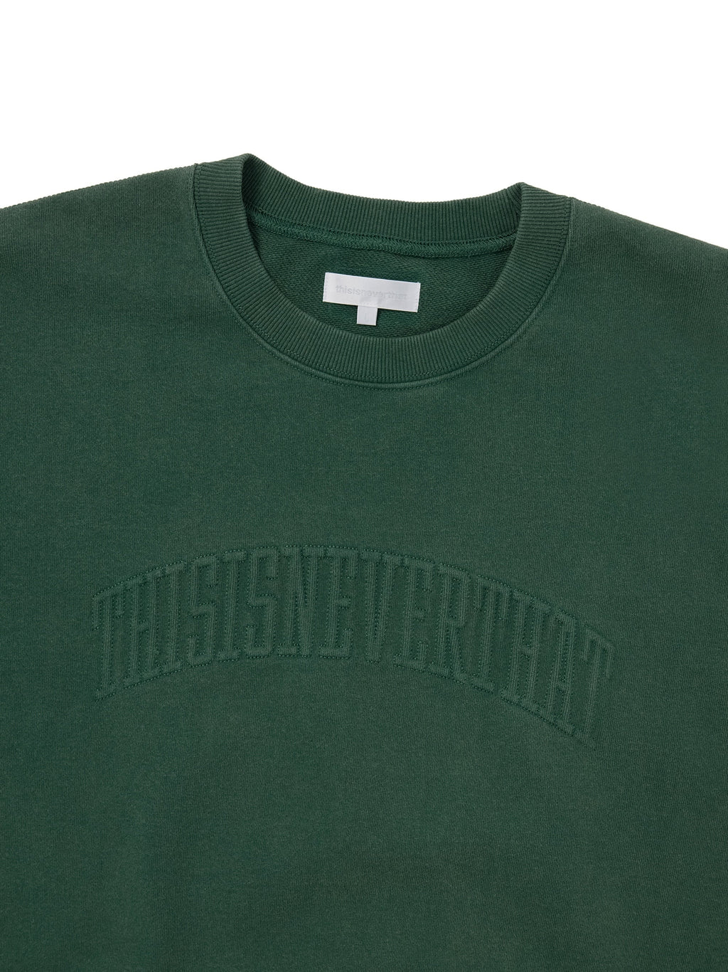 thisisneverthat - Faded Arch-Logo Crewneck (Dark Green) product image 2 | TRAB K-Fashion Australia