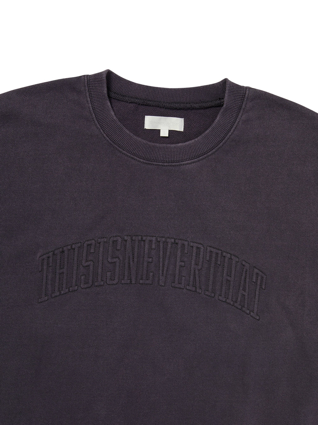 thisisneverthat - Faded Arch-Logo Crewneck (Damaged Black) product image 2 | TRAB K-Fashion Australia